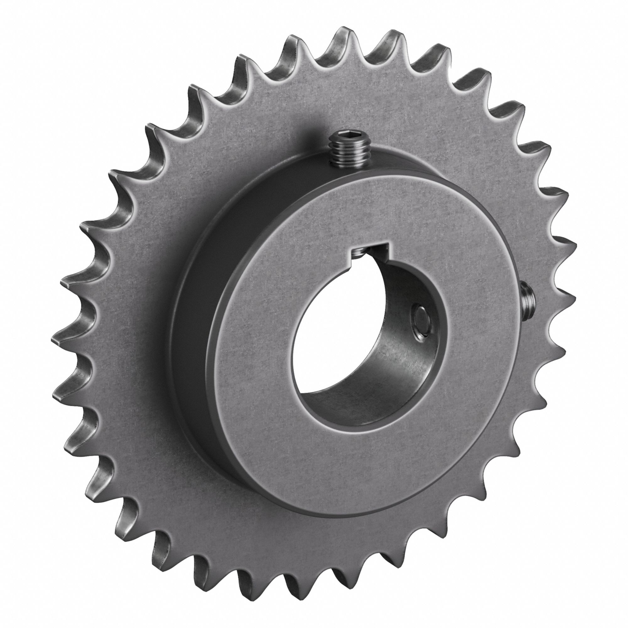 Roller Chain Sprocket: 40, For 1/2 in Chain Pitch, 1 1/2 in Bore Dia, 32 Teeth, Steel
