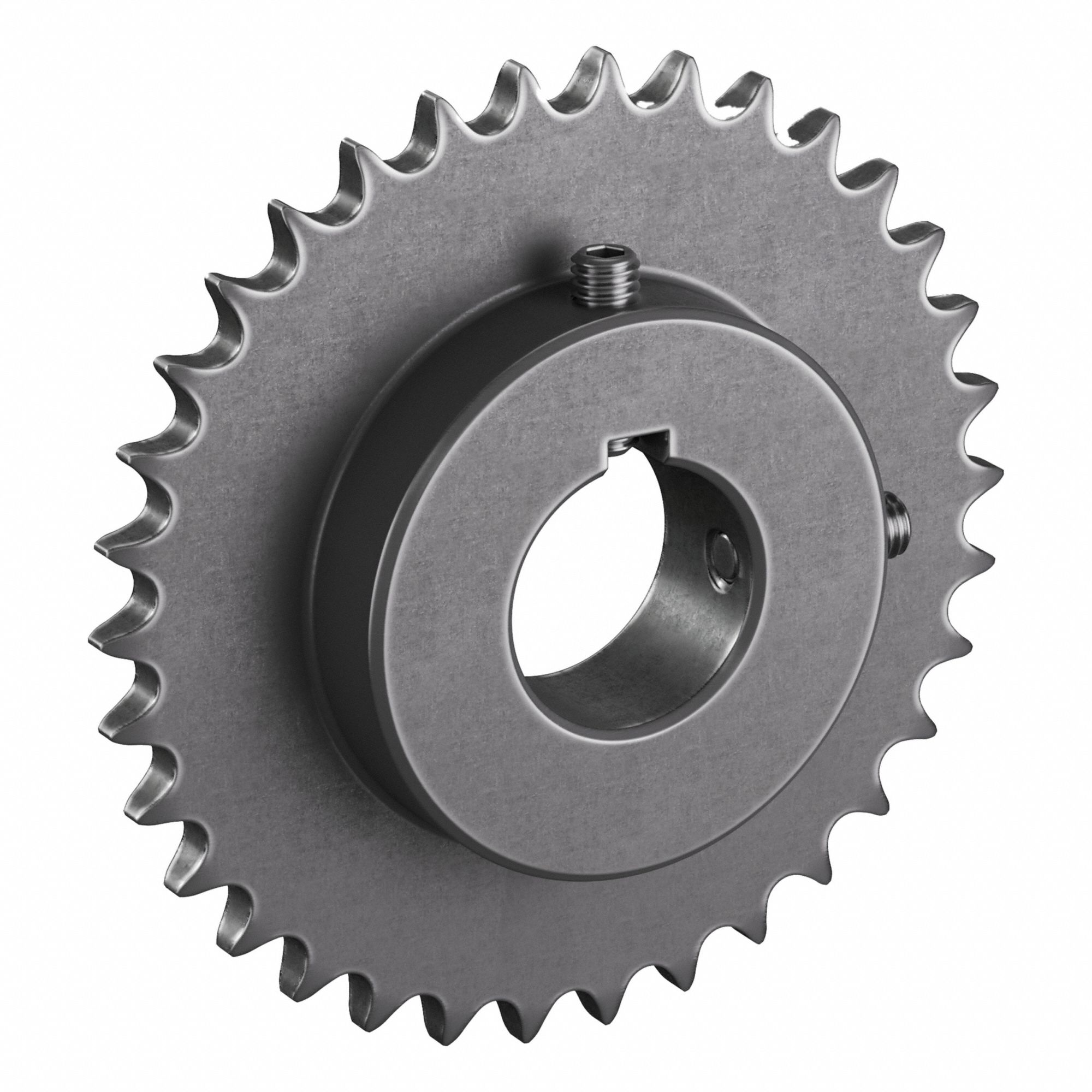 Roller Chain Sprocket: 40, For 1/2 in Chain Pitch, 1 1/2 in Bore Dia, 34 Teeth, Steel
