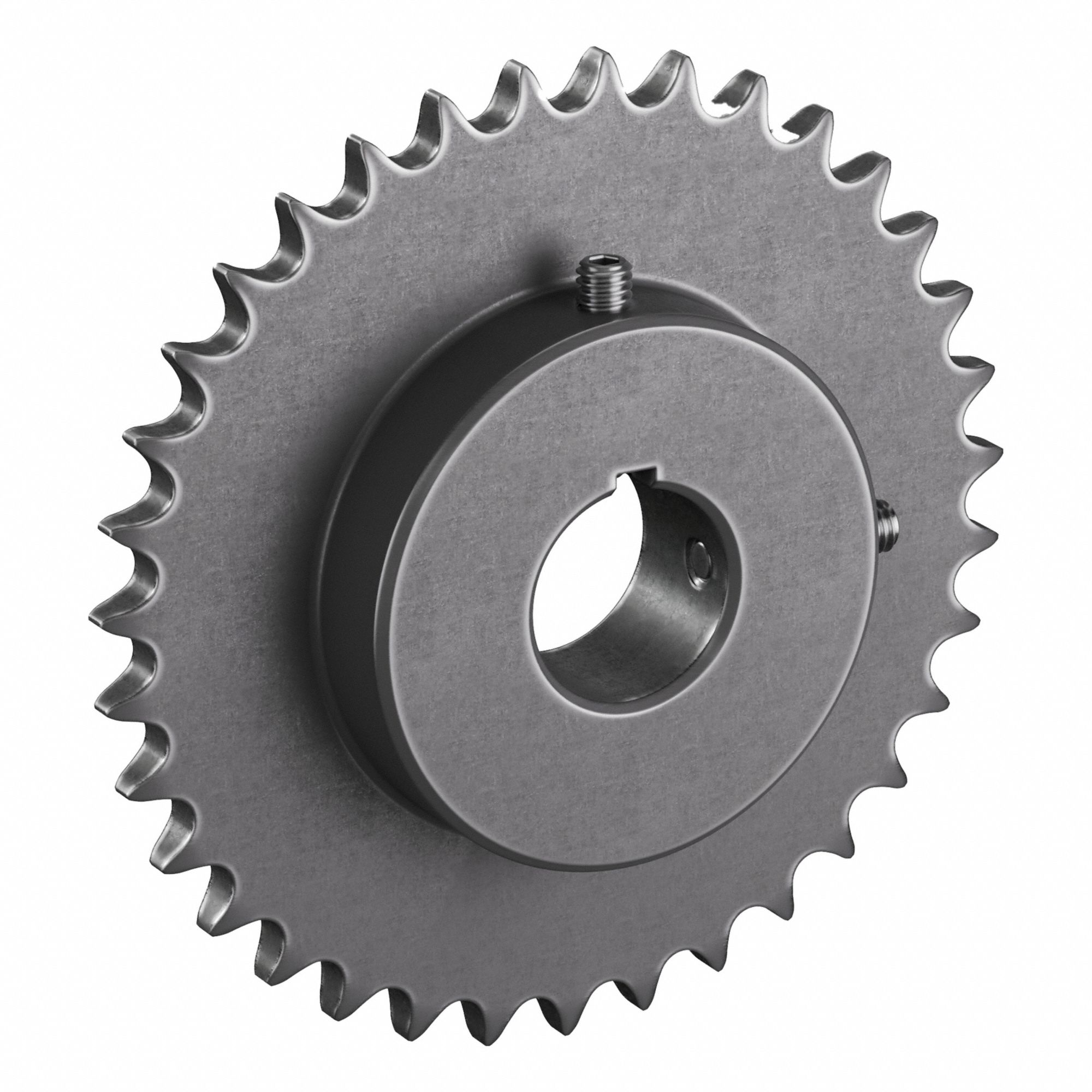 Roller Chain Sprocket: 40, For 1/2 in Chain Pitch, 1 1/4 in Bore Dia, 35 Teeth, Steel