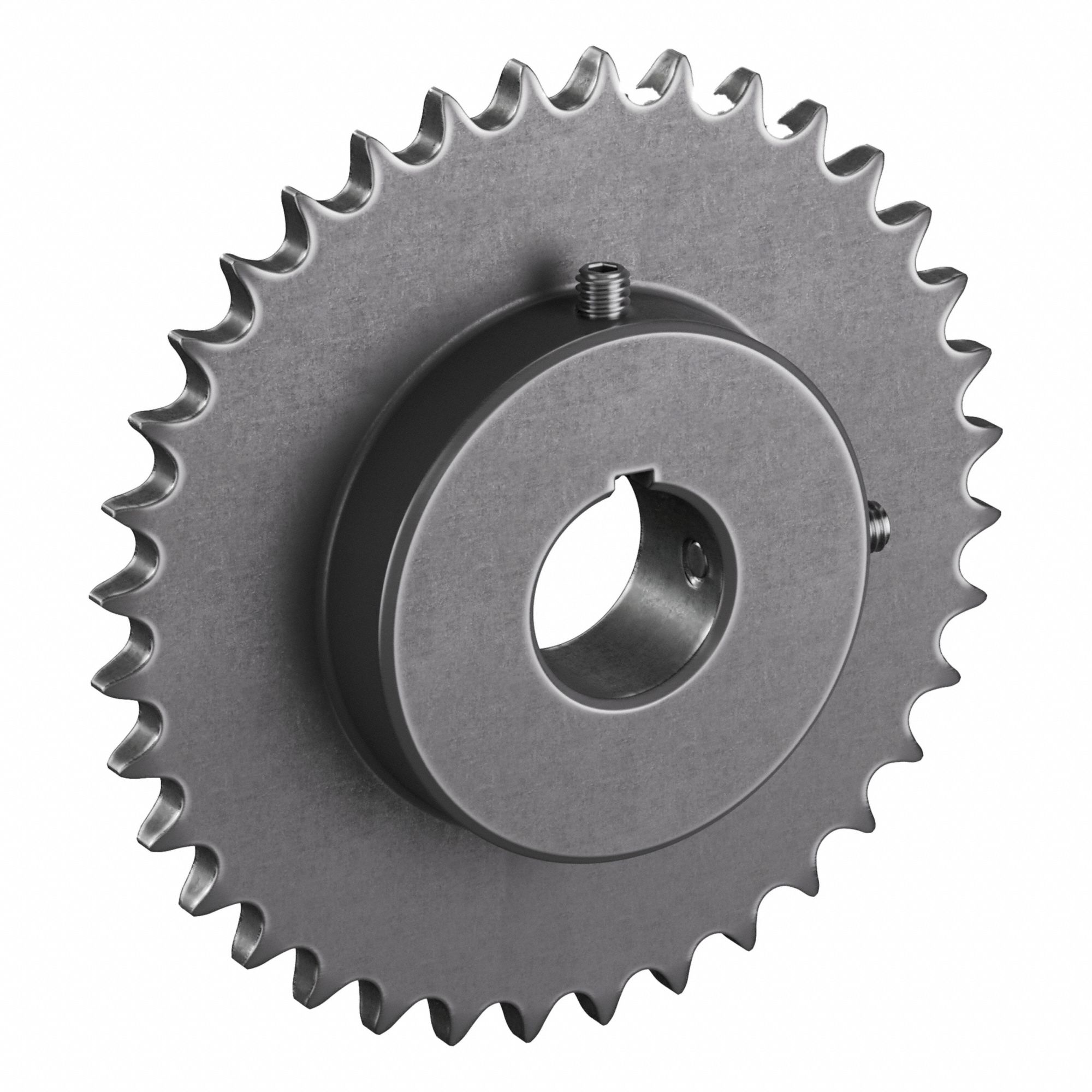 Roller Chain Sprocket: 40, For 1/2 in Chain Pitch, 1 1/4 in Bore Dia, 36 Teeth, Steel