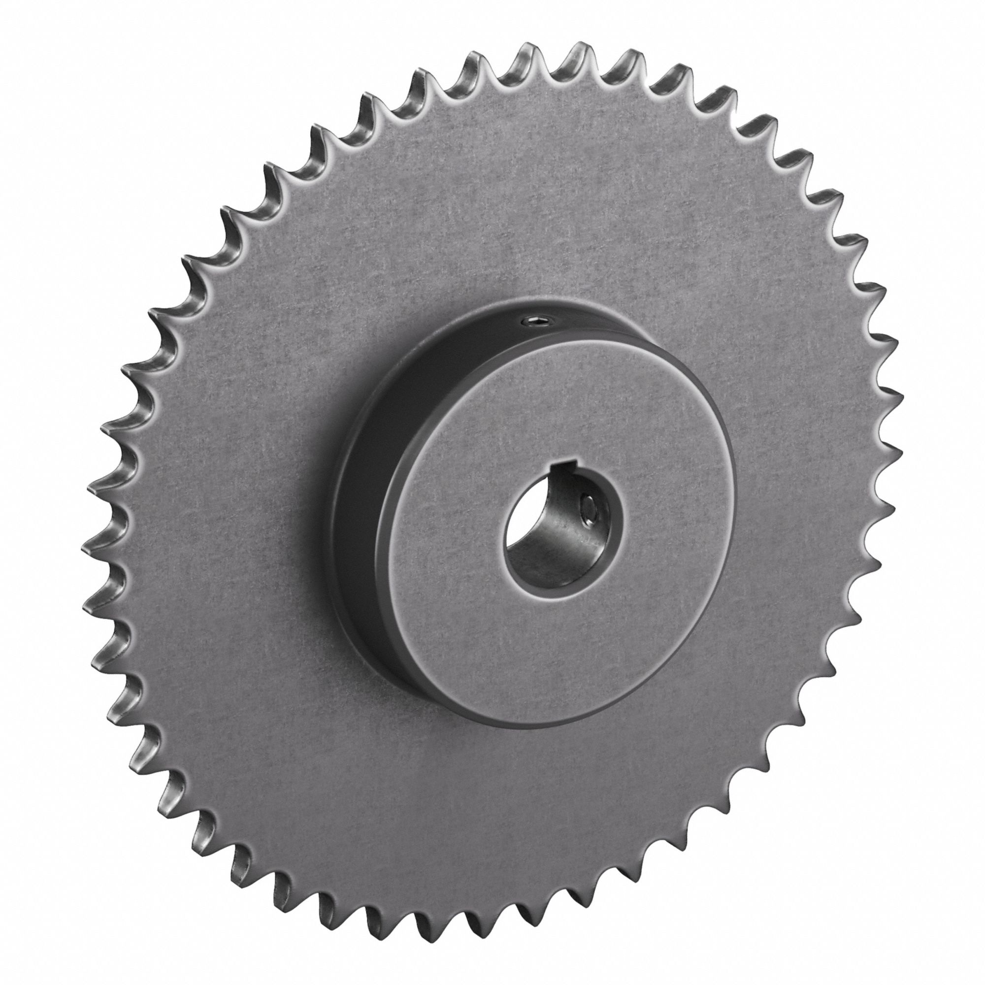 Roller Chain Sprocket: 40, For 1/2 in Chain Pitch, 1 in Bore Dia, 48 Teeth, Steel