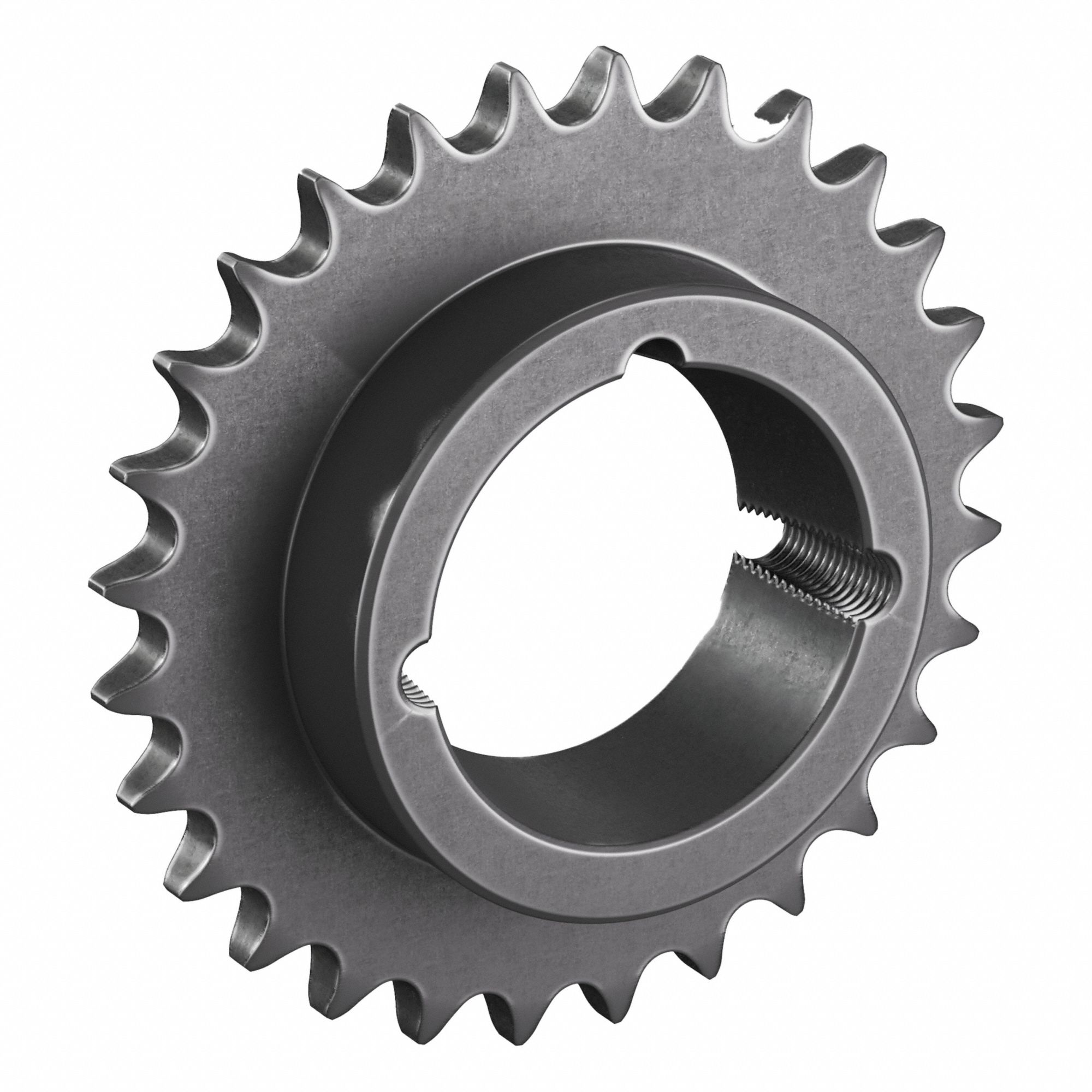 Bushed Roller Chain Sprocket: For 40 Chain, 28 Teeth, 4.466 in Pitch Dia, 4.74 in Outside Dia