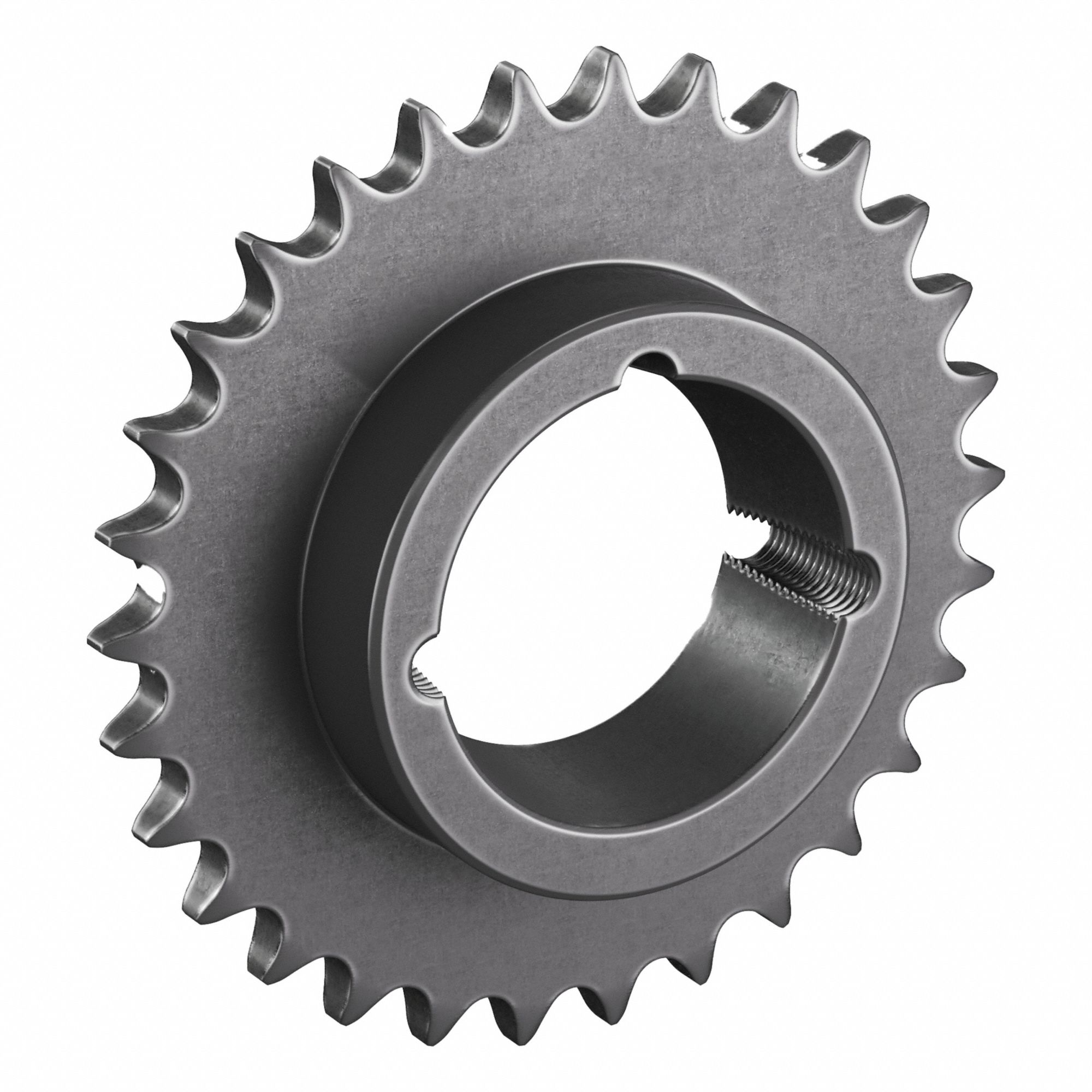 Bushed Roller Chain Sprocket: For 40 Chain, 30 Teeth, 4.783 in Pitch Dia, 5.06 in Outside Dia