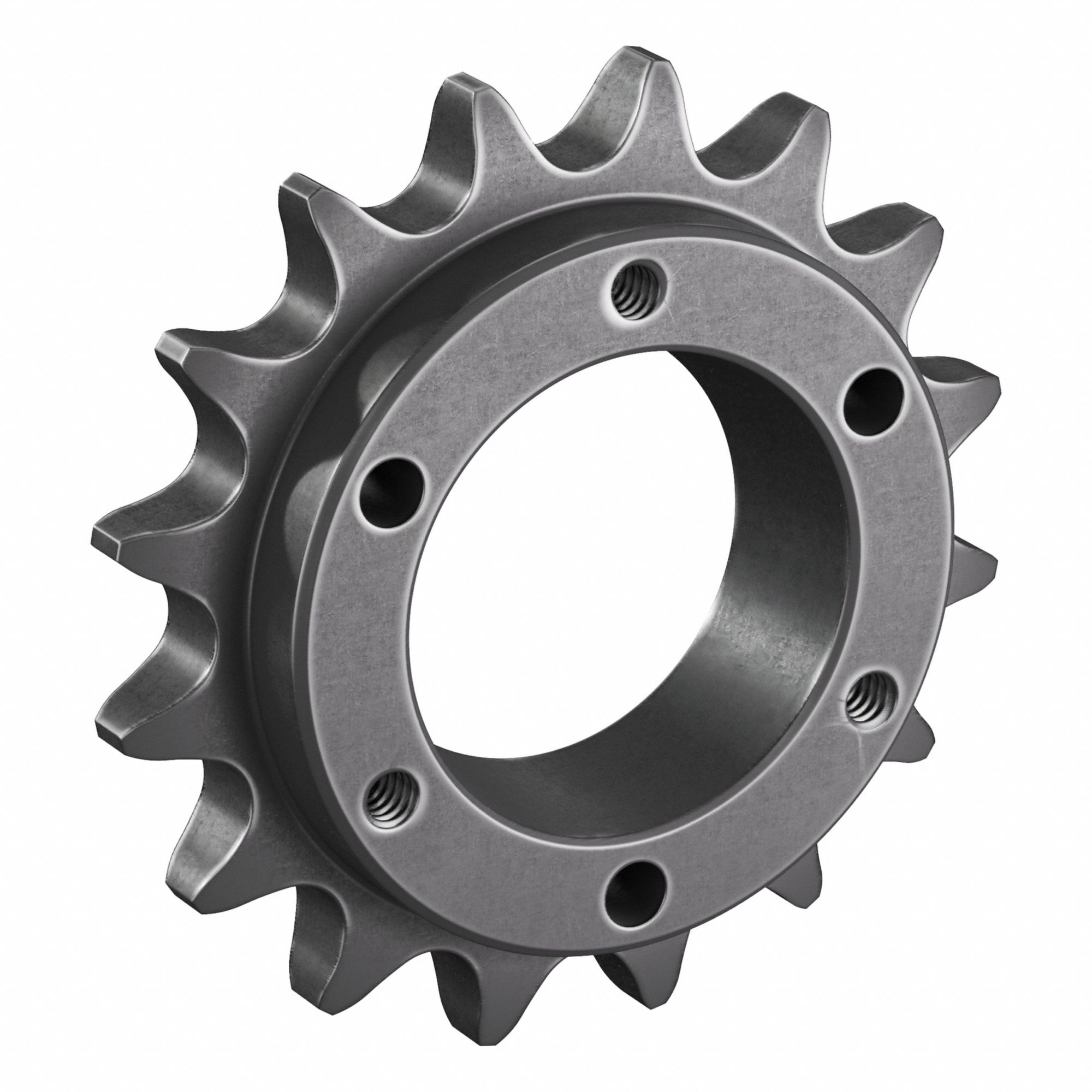 Bushed Roller Chain Sprocket: For 40 Chain, 16 Teeth, 2.563 in Pitch Dia, 2.81 in Outside Dia