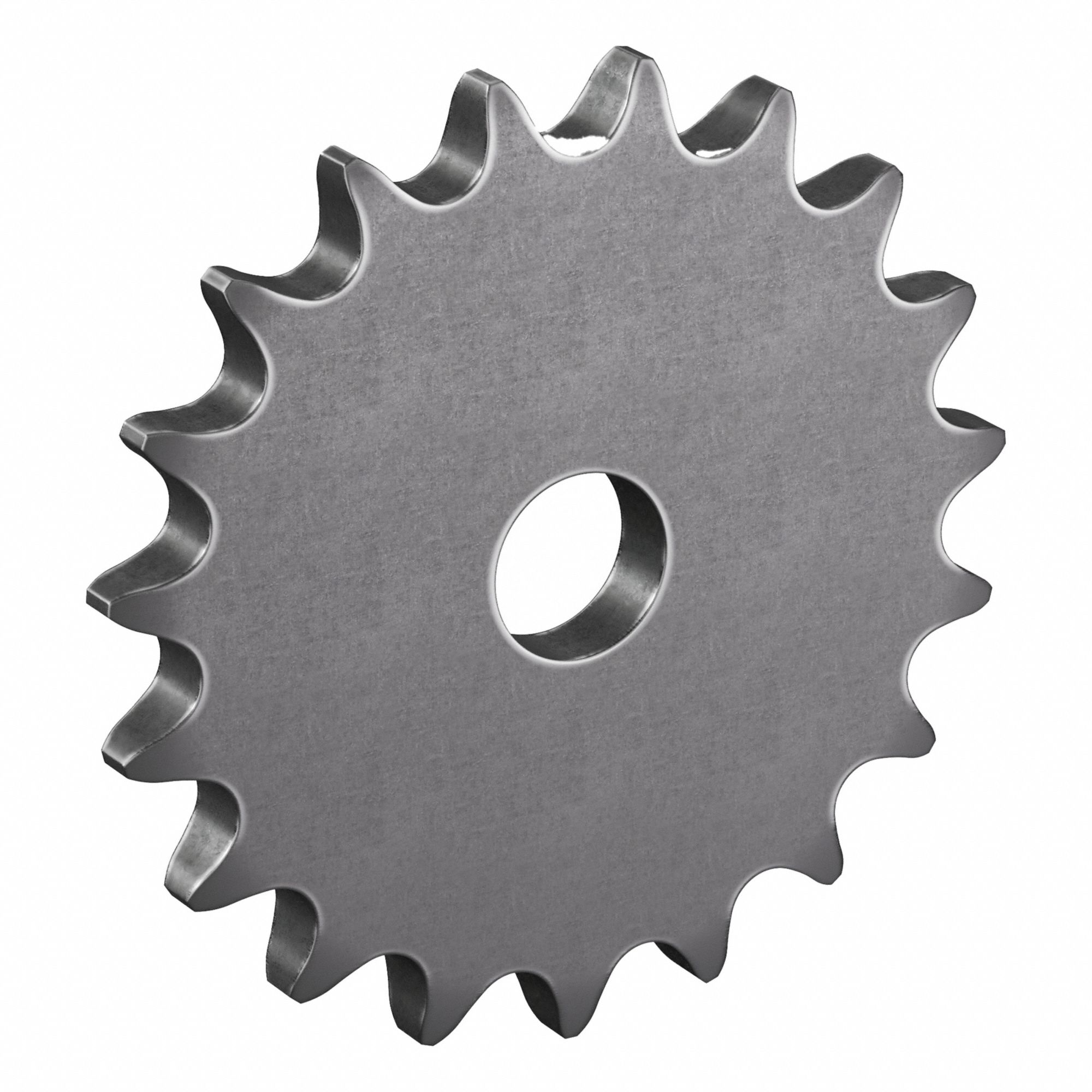 Roller Chain Sprocket: No Hub, For Single Strands, 41, 19 Teeth, 3.038 in Pitch Dia, Steel