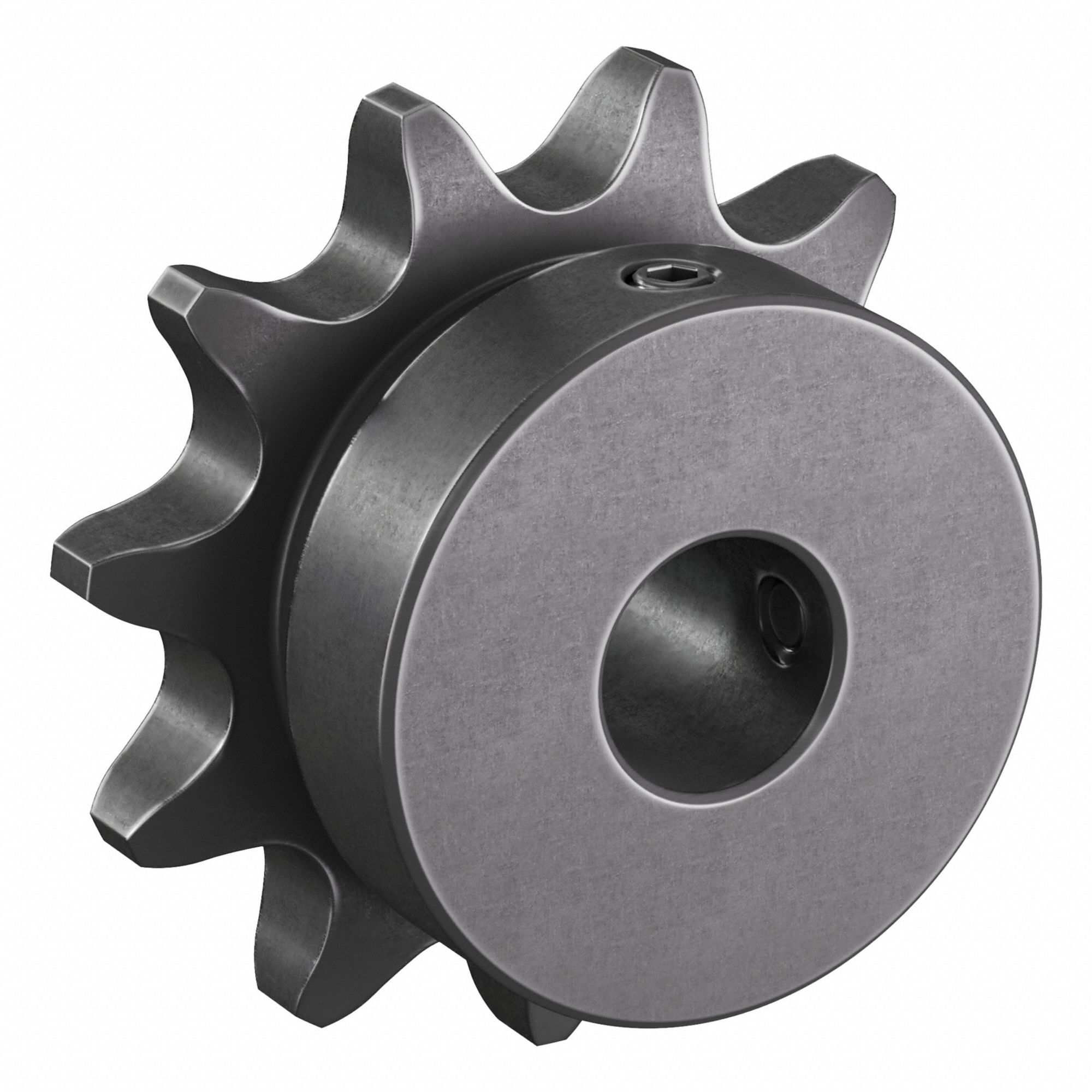 Roller Chain Sprocket: 41, For 1/2 in Chain Pitch, 1/2 in Bore Dia, 11 Teeth, Steel