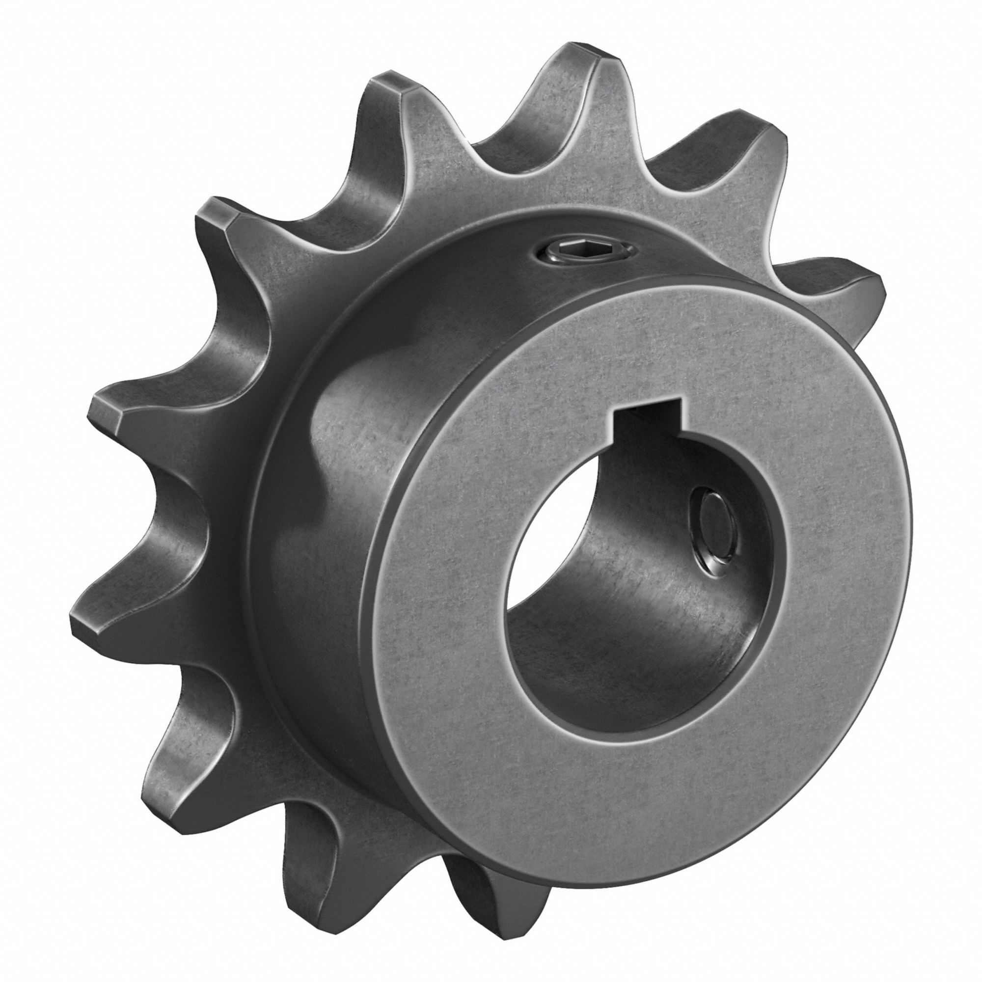 Roller Chain Sprocket: 41, For 1/2 in Chain Pitch, 3/4 in Bore Dia, 13 Teeth, Steel