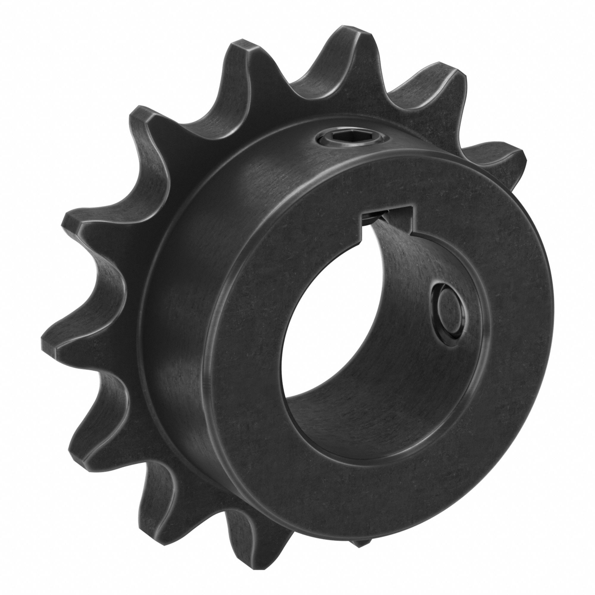 Roller Chain Sprocket: 41, For 1/2 in Chain Pitch, 1 in Bore Dia, 14 Teeth, Steel