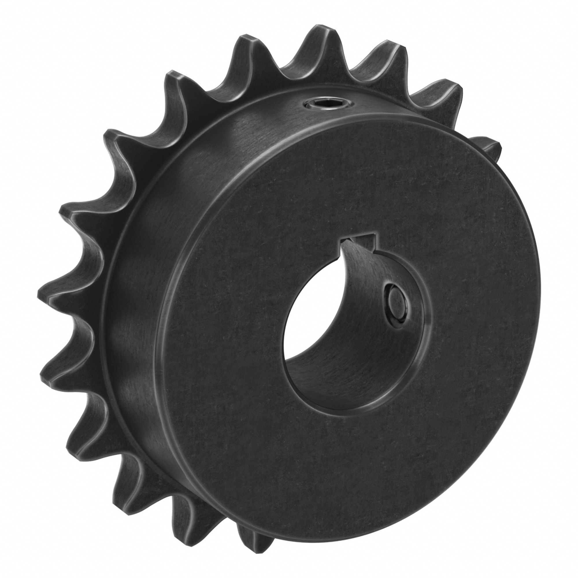 Roller Chain Sprocket: 41, For 1/2 in Chain Pitch, 1 in Bore Dia, 20 Teeth, Steel