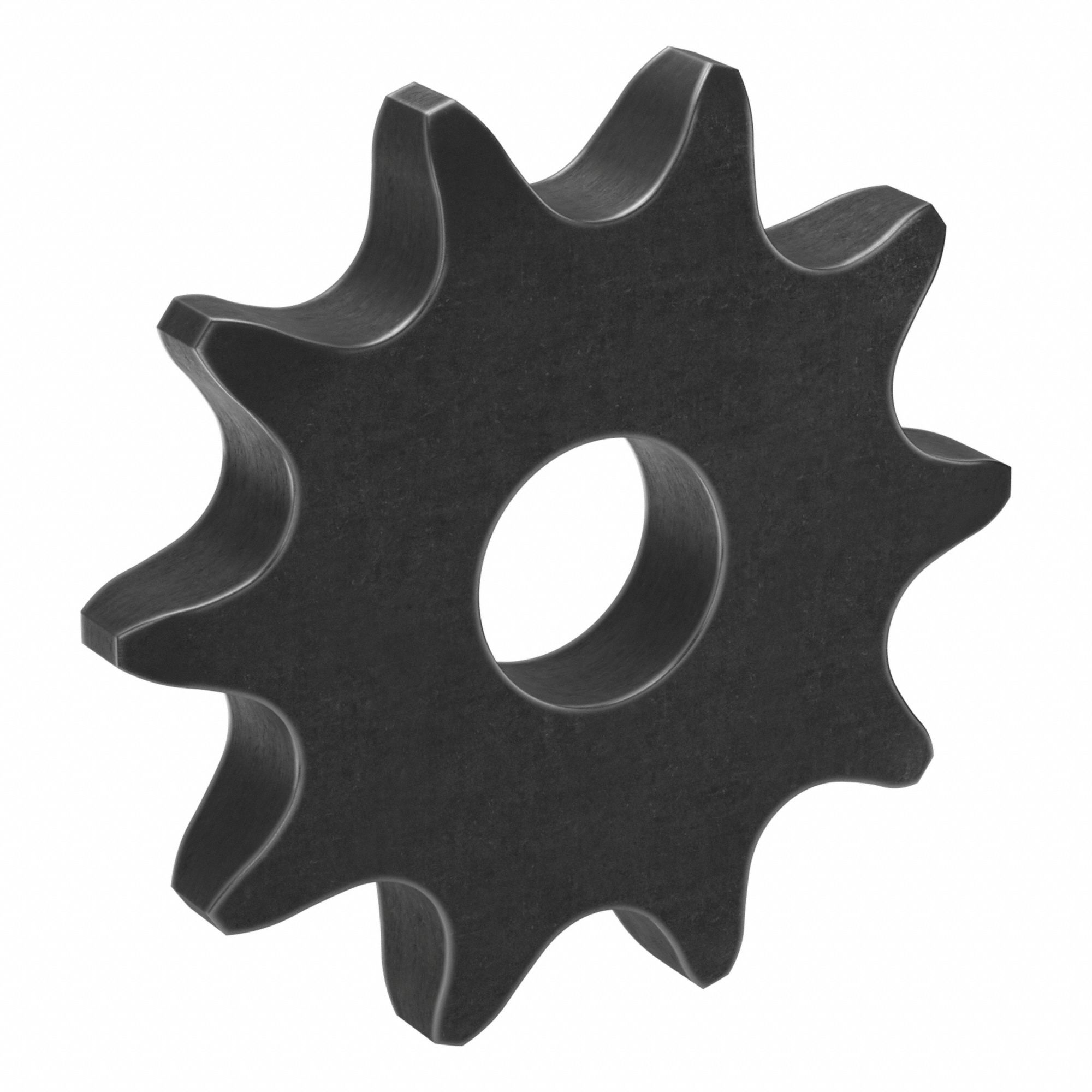 Roller Chain Sprocket: No Hub, For Single Strands, 50, 10 Teeth, 2.023 in Pitch Dia, Steel