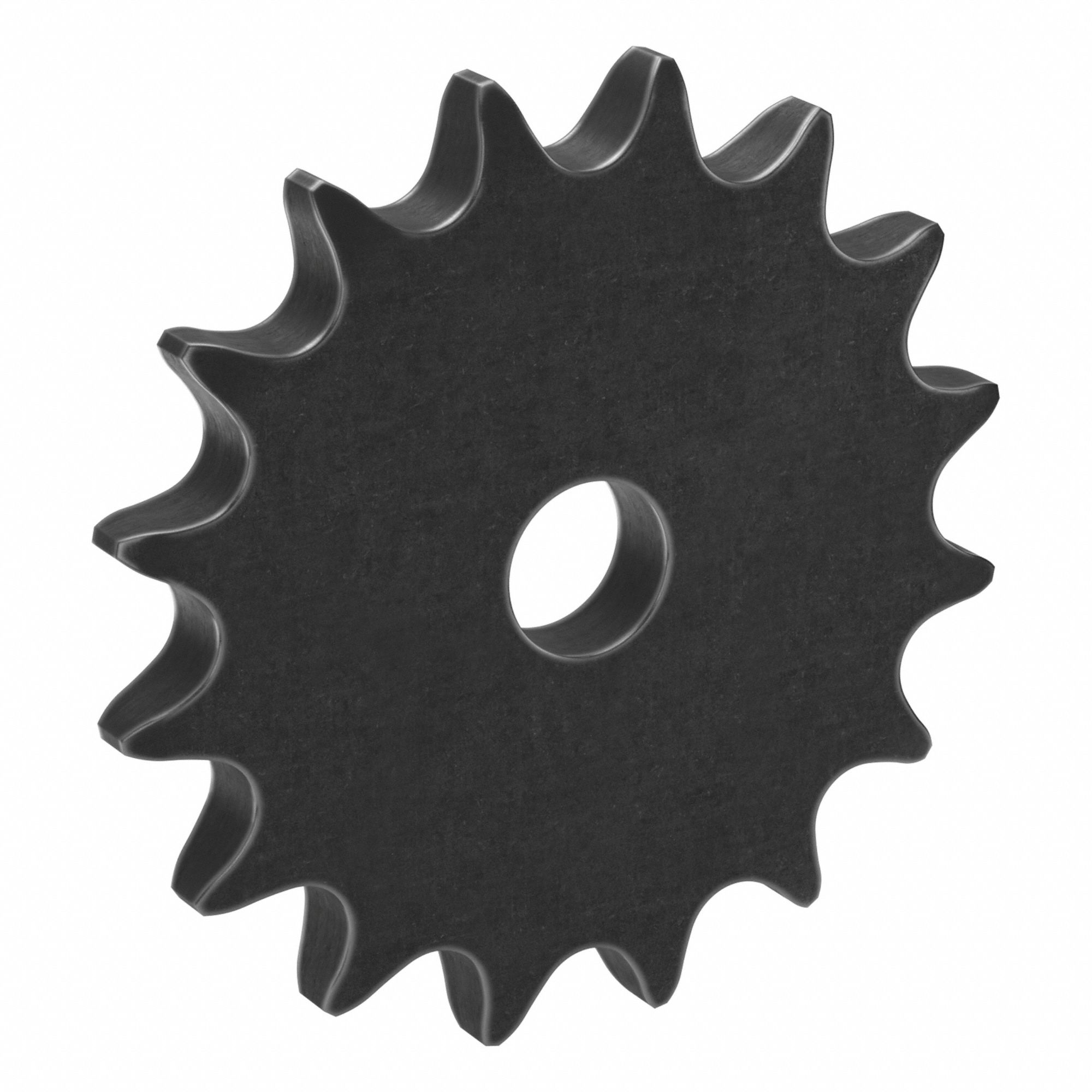 Roller Chain Sprocket: No Hub, For Single Strands, 50, 16 Teeth, 3.204 in Pitch Dia, Steel