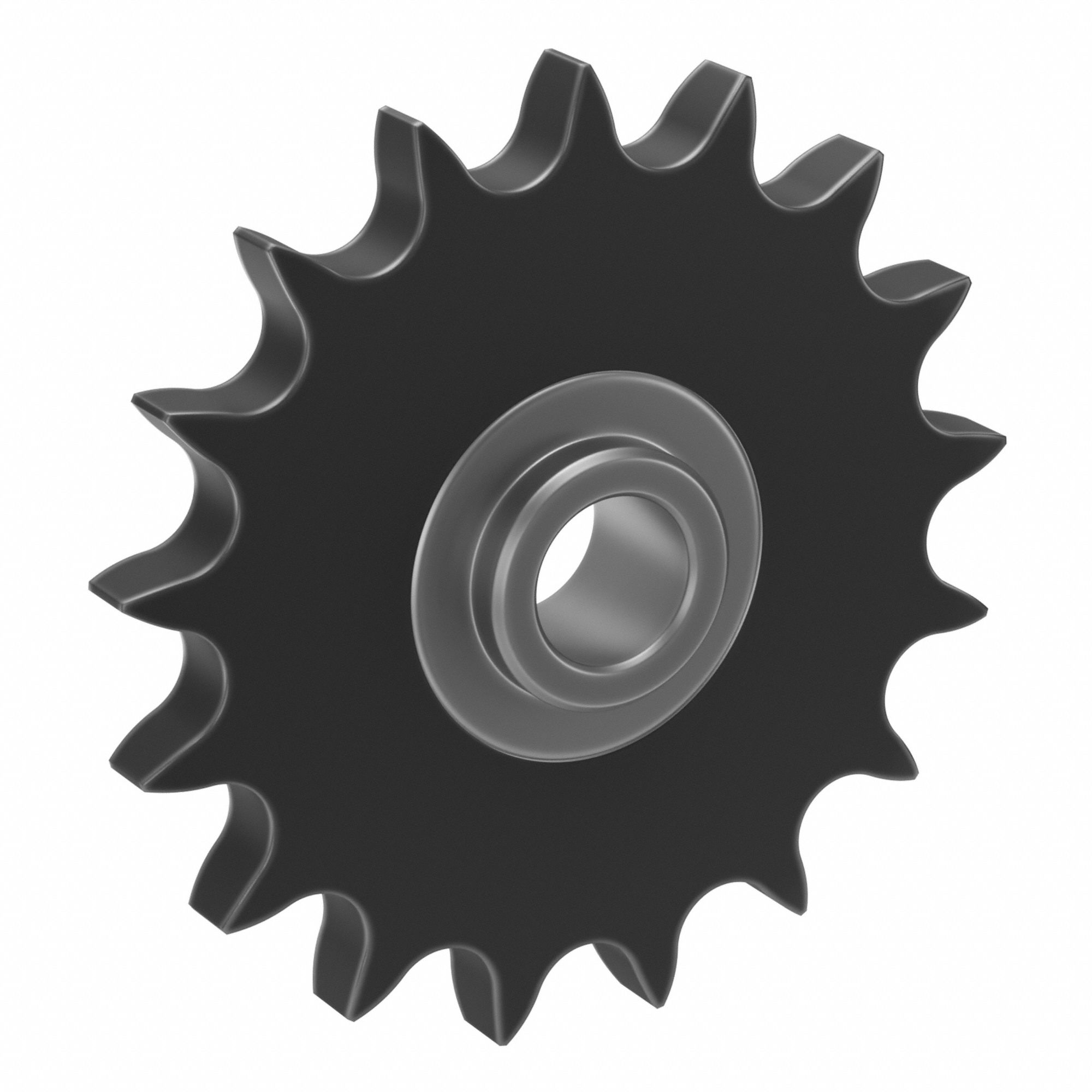 Idler Roller Chain Sprocket: For 50 Chain Size, Single Strand, Steel, 17 Teeth, Ball