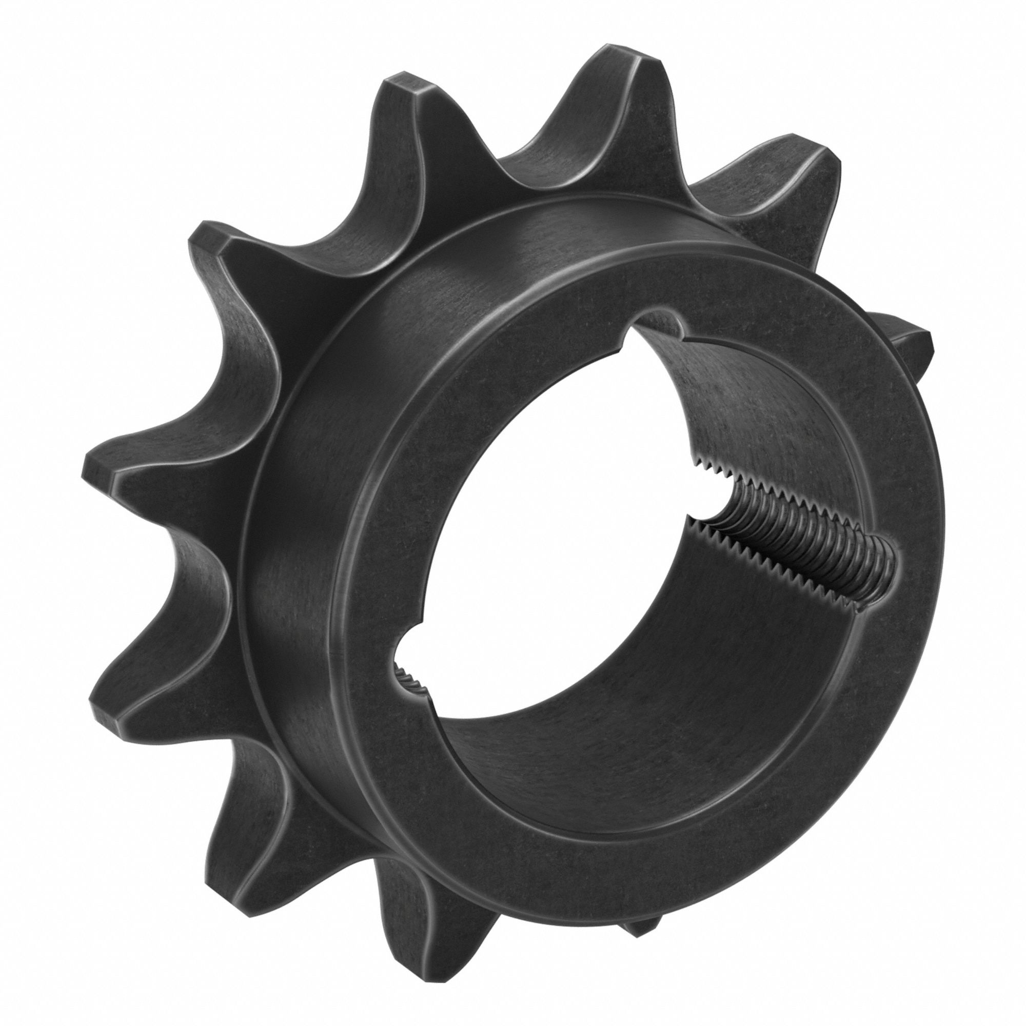 Bushed Roller Chain Sprocket: For 50 Chain, 12 Teeth, 2.415 in Pitch Dia, 2.71 in Outside Dia