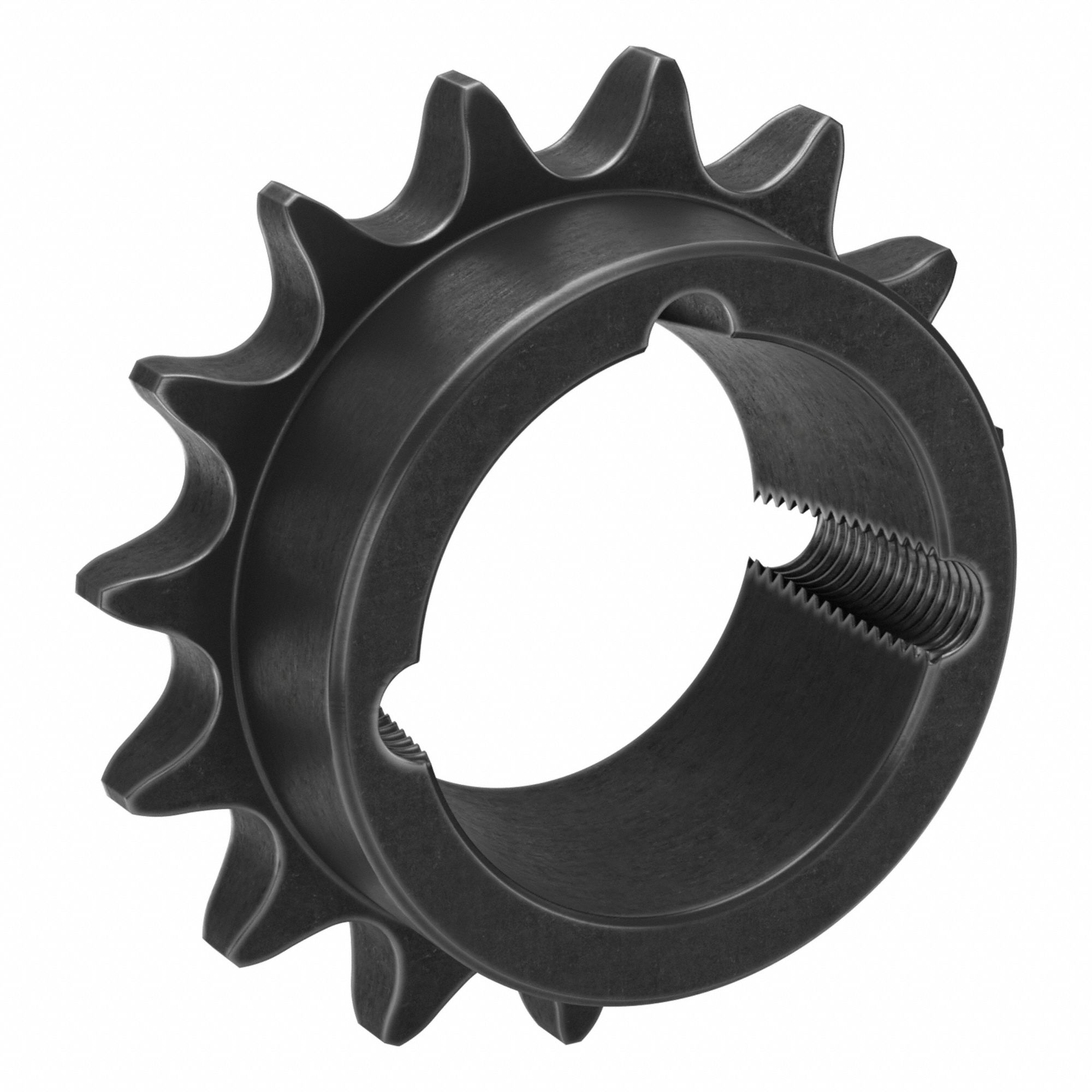 Bushed Roller Chain Sprocket: For 50 Chain, 15 Teeth, 3.006 in Pitch Dia, 3.32 in Outside Dia