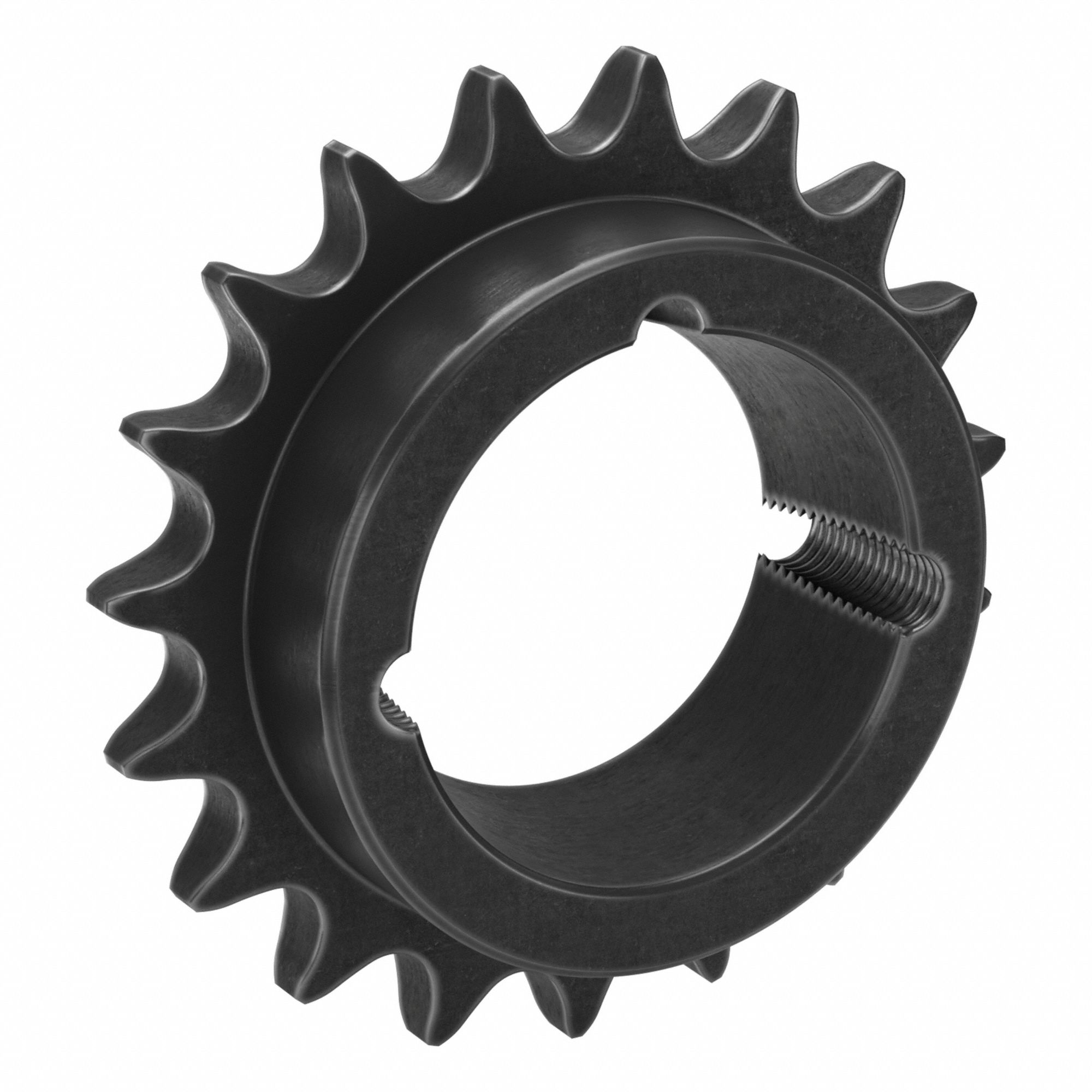 Bushed Roller Chain Sprocket: For 50 Chain, 19 Teeth, 3.797 in Pitch Dia, 4.12 in Outside Dia
