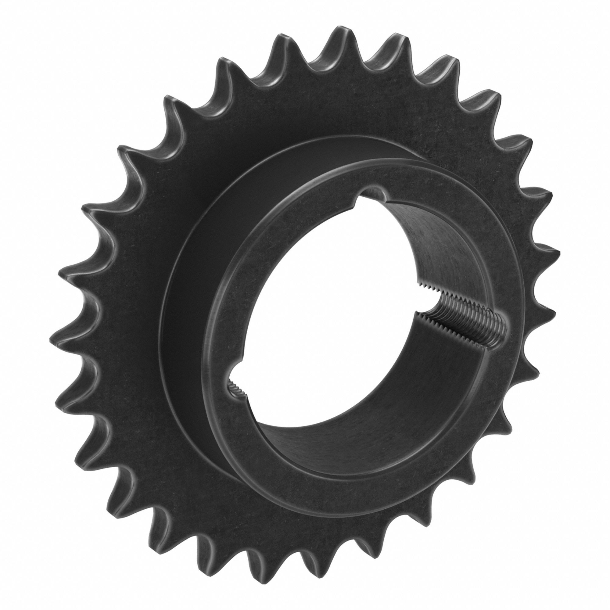 Bushed Roller Chain Sprocket: For 50 Chain, 27 Teeth, 5.384 in Pitch Dia, 5.72 in Outside Dia