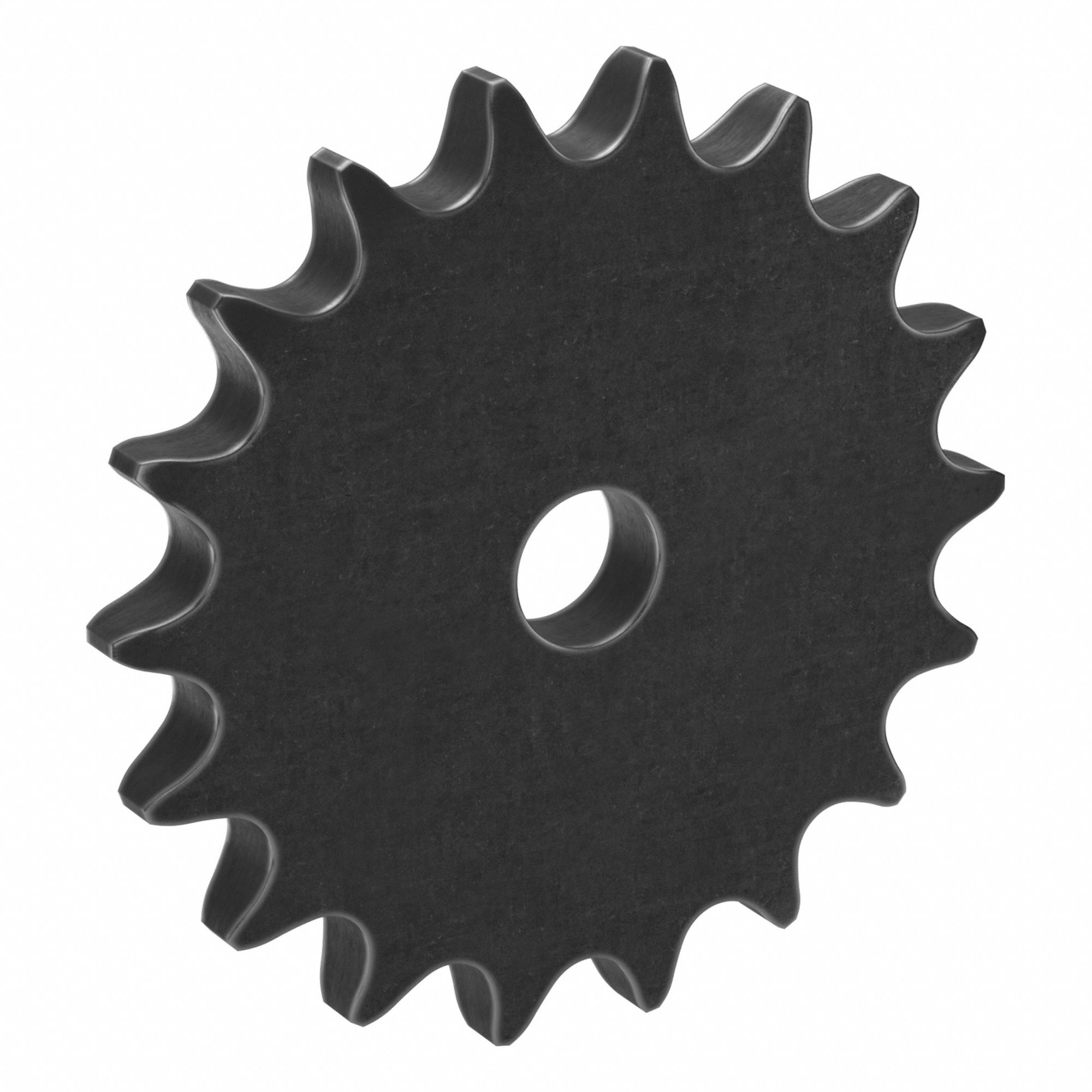 Roller Chain Sprocket: No Hub, For Single Strands, 60, 18 Teeth, 4.319 in Pitch Dia, Steel