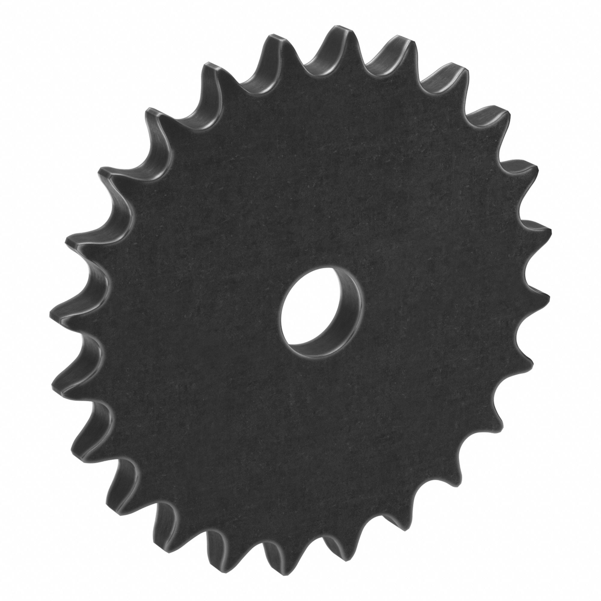 Roller Chain Sprocket: No Hub, For Single Strands, 60, 24 Teeth, 5.746 in Pitch Dia, Steel