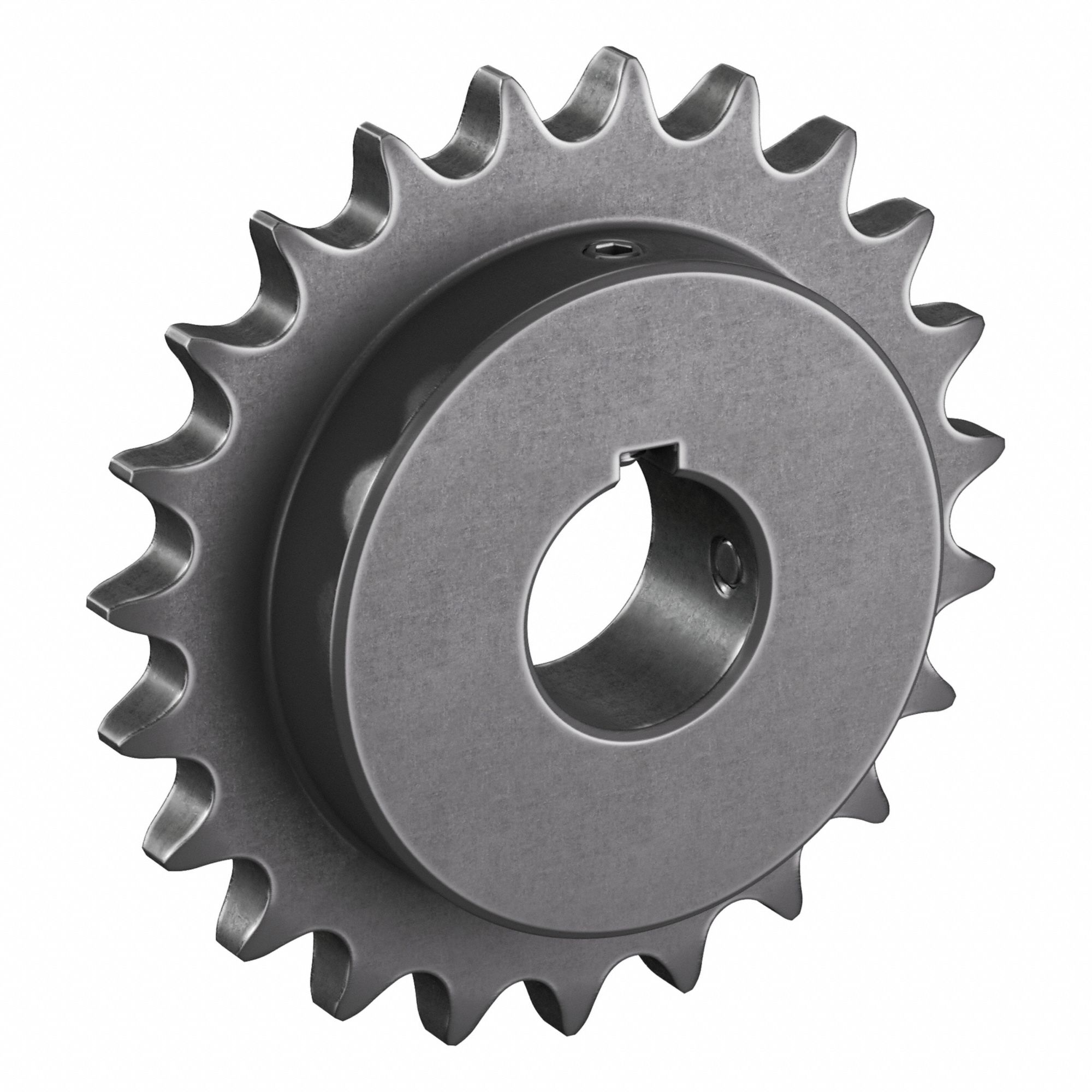 Roller Chain Sprocket: 60, For 3/4 in Chain Pitch, 1 1/2 in Bore Dia, 23 Teeth, Steel