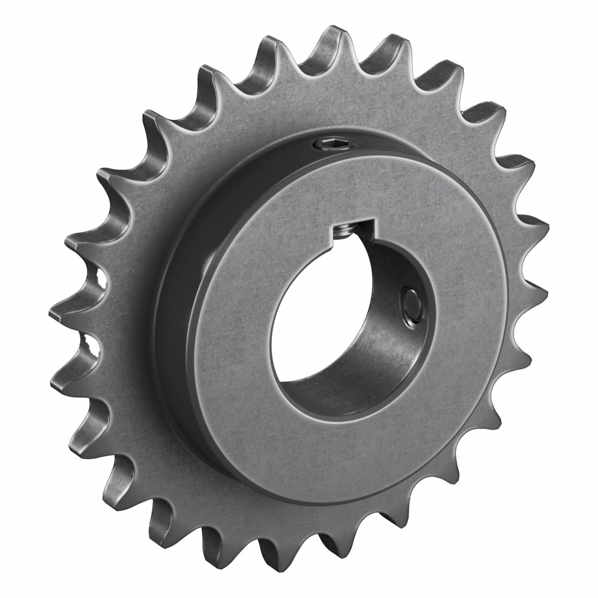Roller Chain Sprocket: 60, For 3/4 in Chain Pitch, 1 15/16 in Bore Dia, 24 Teeth, Steel