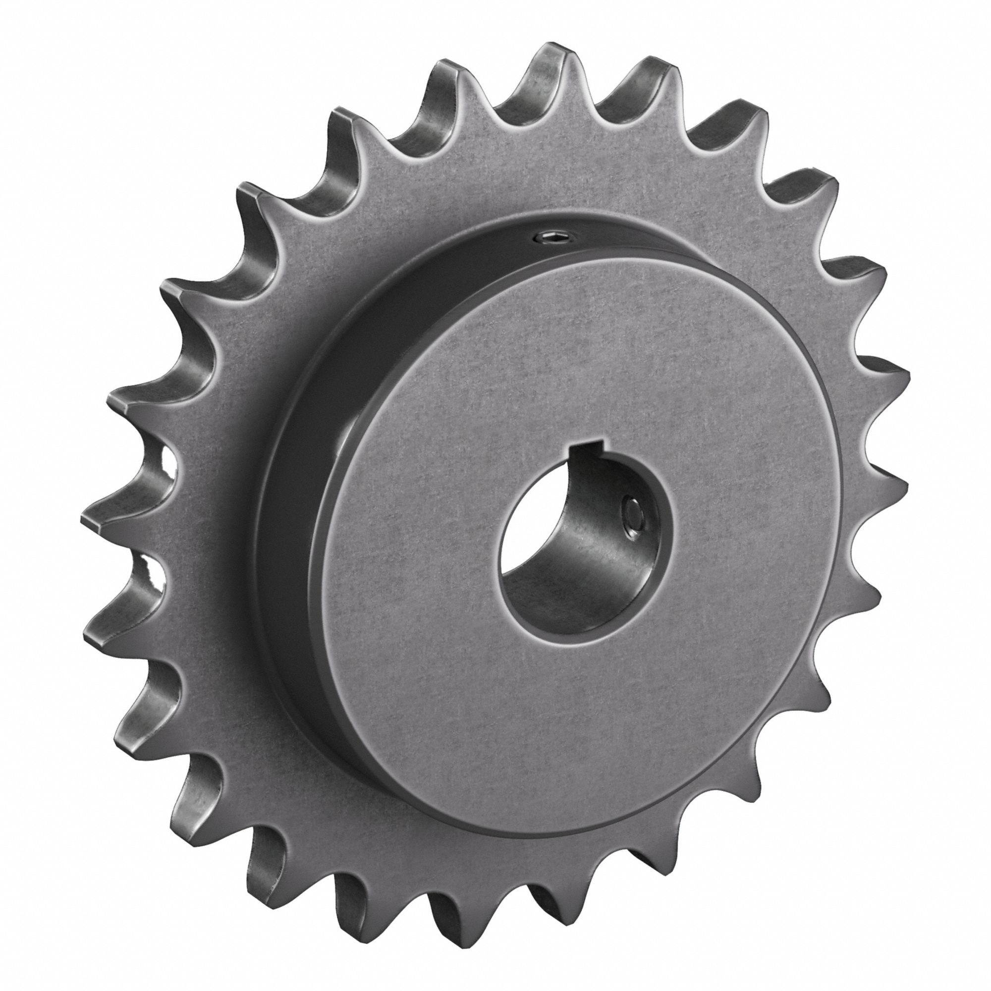 Roller Chain Sprocket: 60, For 3/4 in Chain Pitch, 1 3/16 in Bore Dia, 24 Teeth, Steel