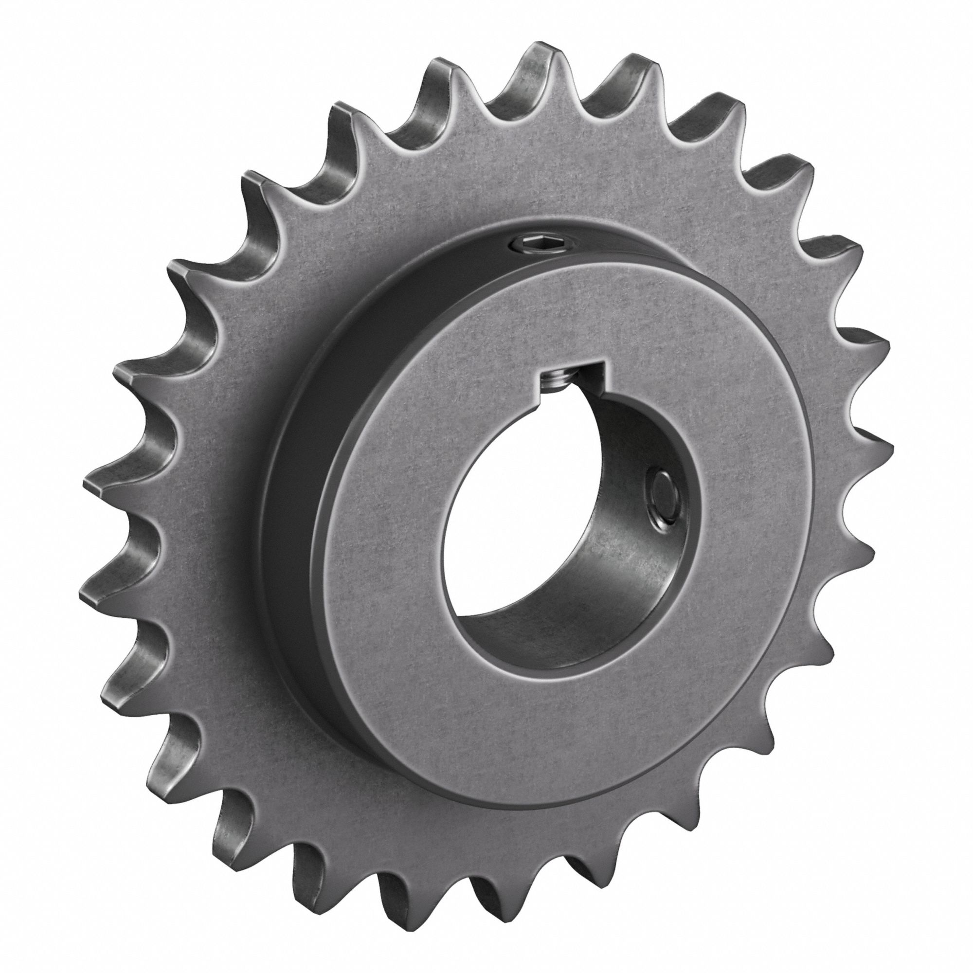 Roller Chain Sprocket: 60, For 3/4 in Chain Pitch, 1 15/16 in Bore Dia, 25 Teeth, Steel