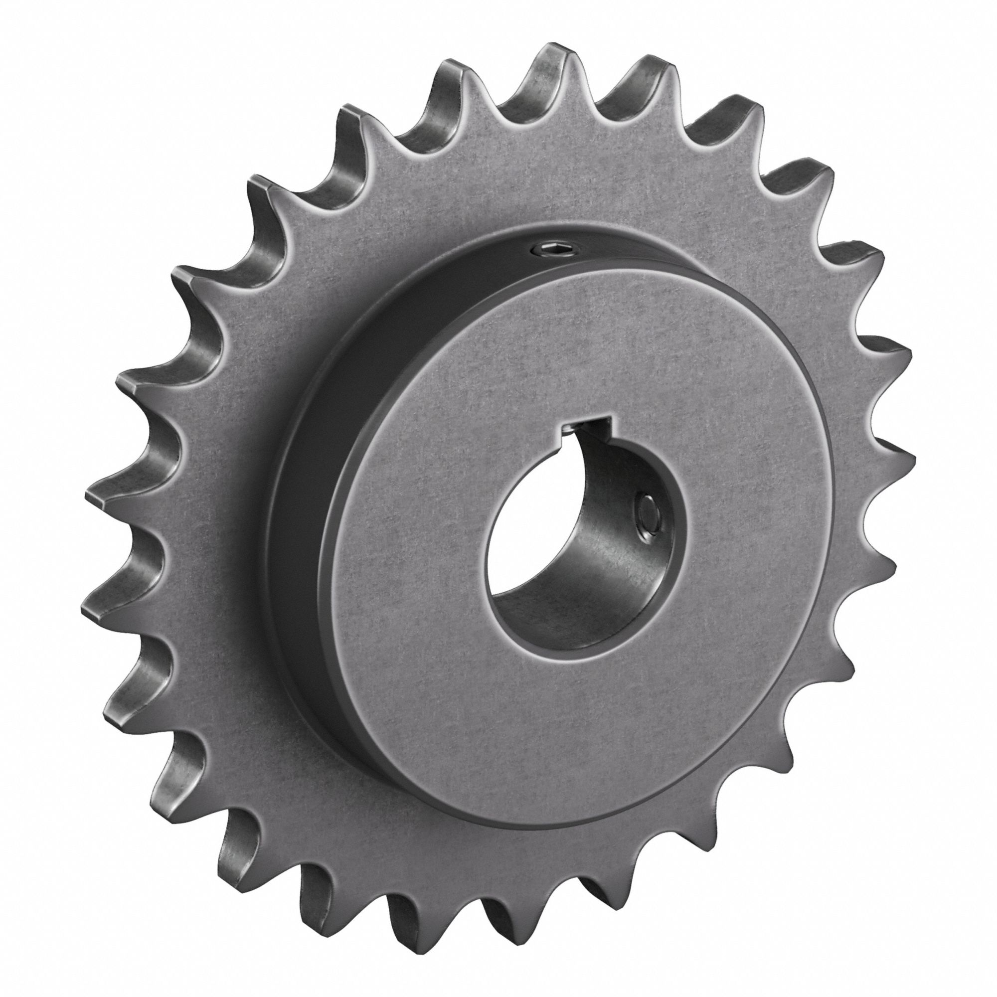Roller Chain Sprocket: 60, For 3/4 in Chain Pitch, 1 7/16 in Bore Dia, 25 Teeth, Steel