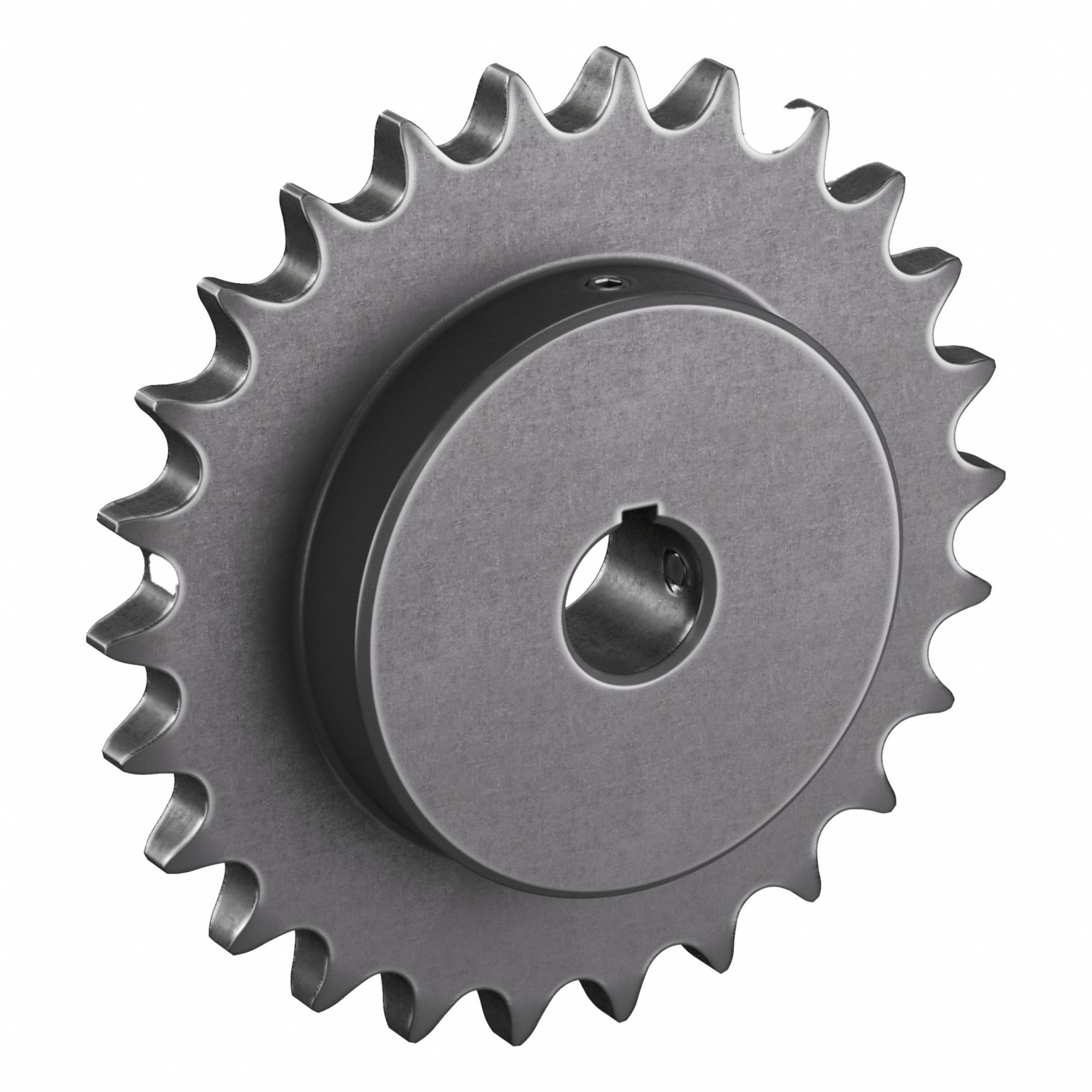 Roller Chain Sprocket: 60, For 3/4 in Chain Pitch, 1 in Bore Dia, 26 Teeth, Steel