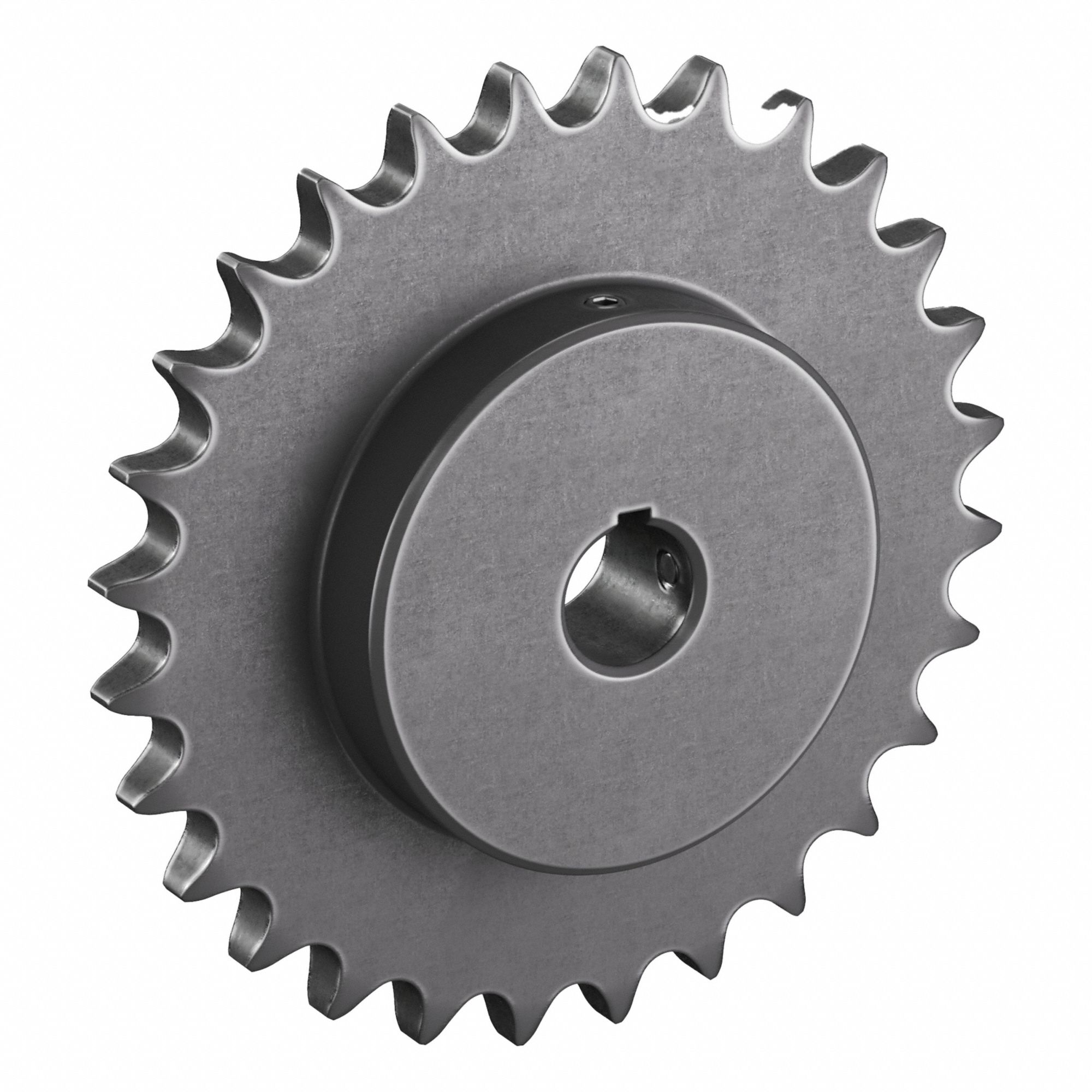 Roller Chain Sprocket: 60, For 3/4 in Chain Pitch, 1 in Bore Dia, 28 Teeth, Steel