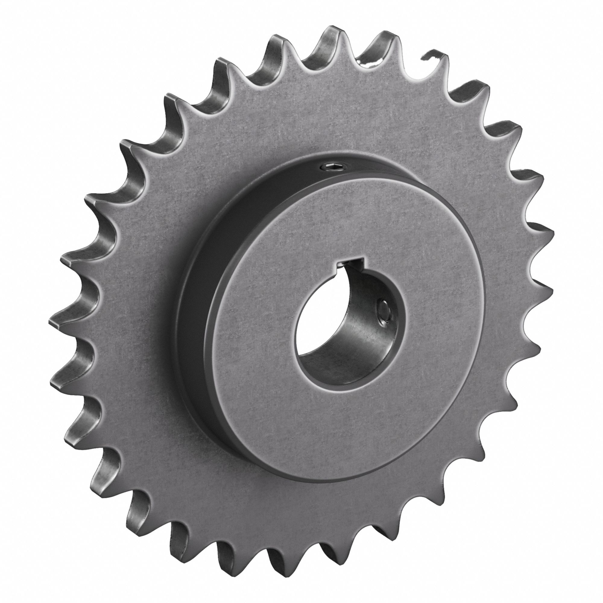 Roller Chain Sprocket: 60, For 3/4 in Chain Pitch, 1 7/16 in Bore Dia, 28 Teeth, Steel