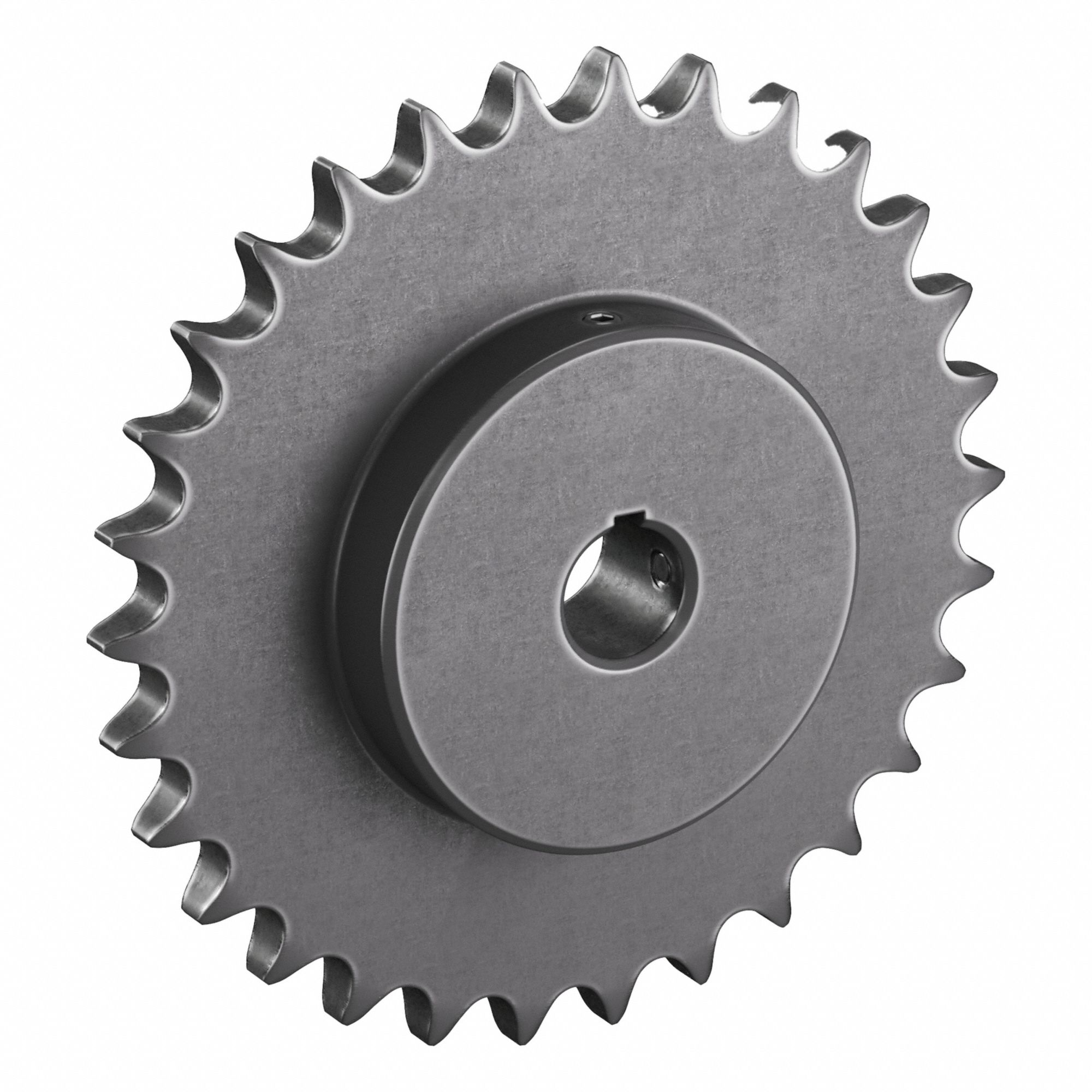 Roller Chain Sprocket: 60, For 3/4 in Chain Pitch, 1 in Bore Dia, 30 Teeth, Steel