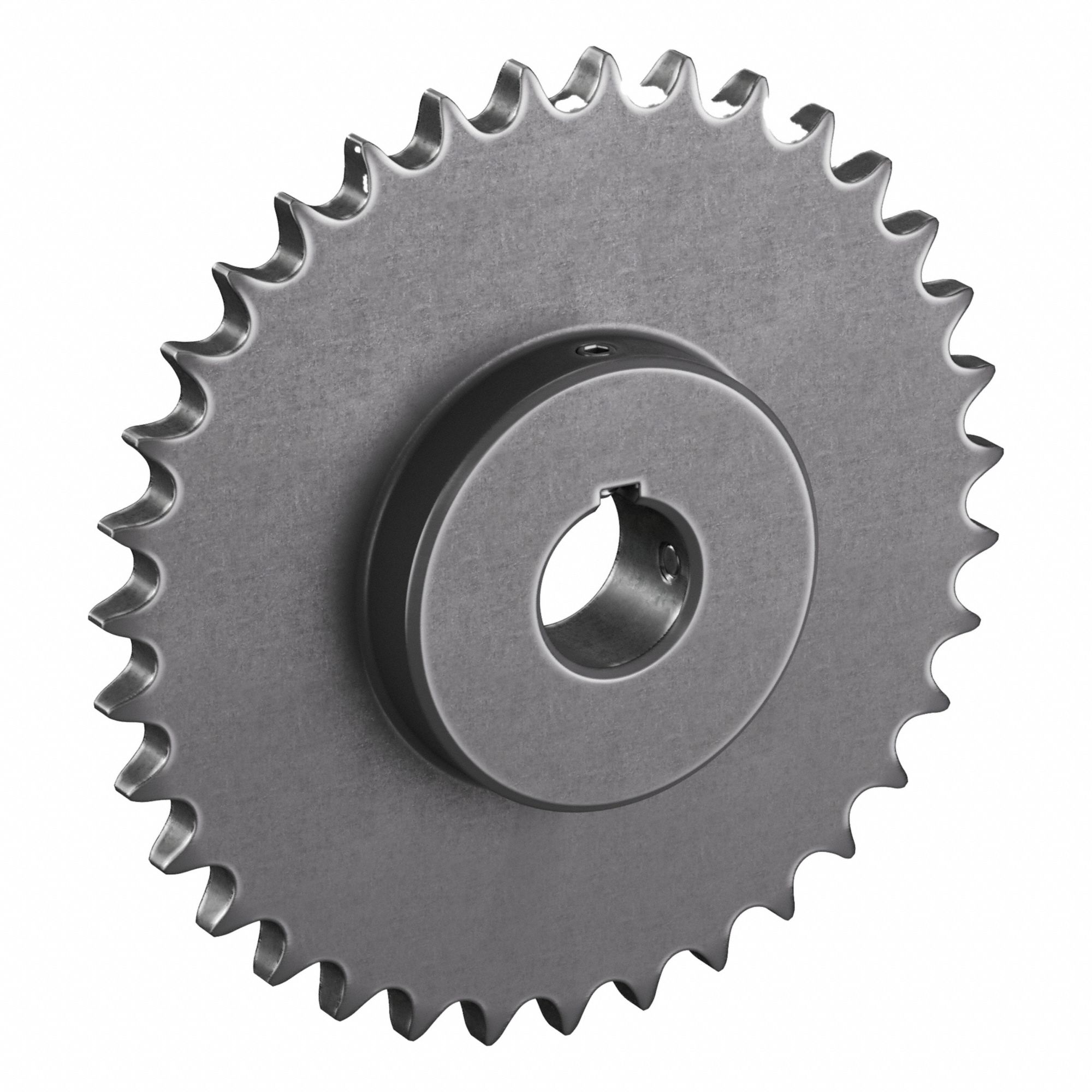 Roller Chain Sprocket: 60, For 3/4 in Chain Pitch, 1 7/16 in Bore Dia, 35 Teeth, Steel