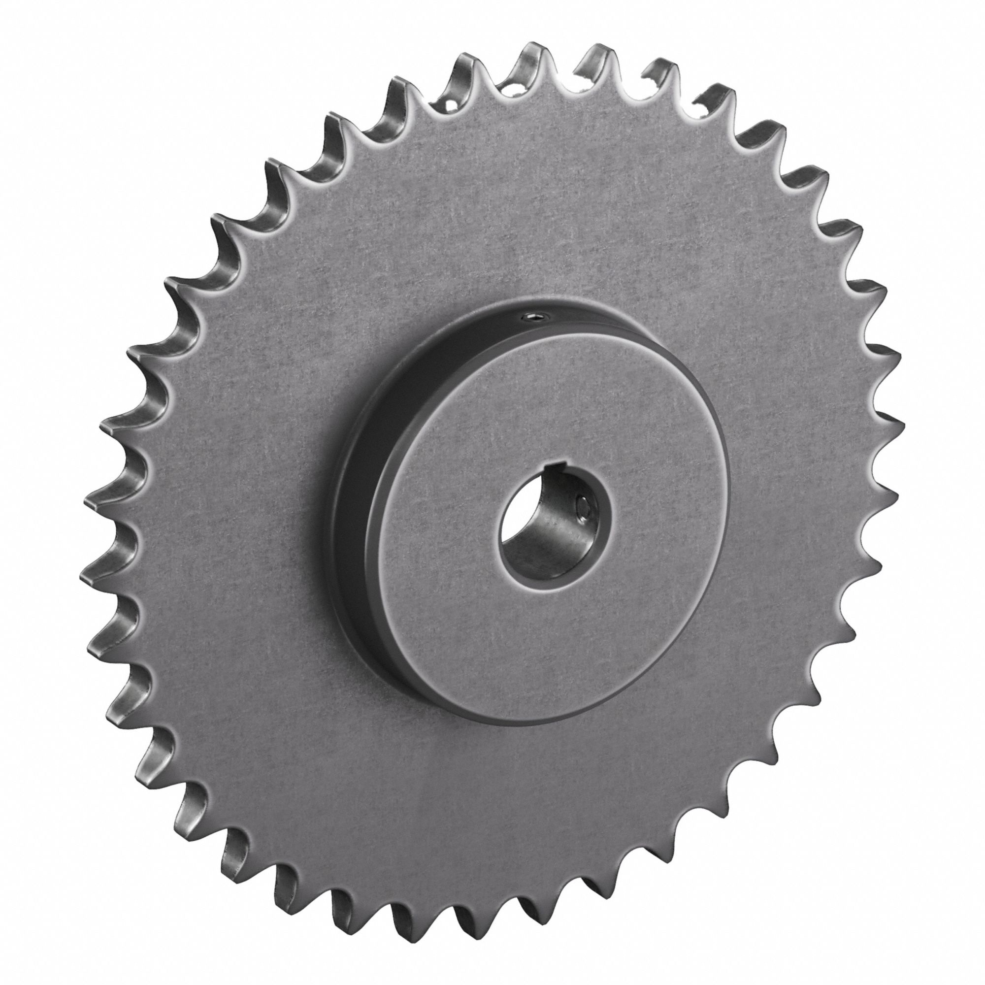 Roller Chain Sprocket: 60, For 3/4 in Chain Pitch, 1 1/8 in Bore Dia, 38 Teeth, Steel