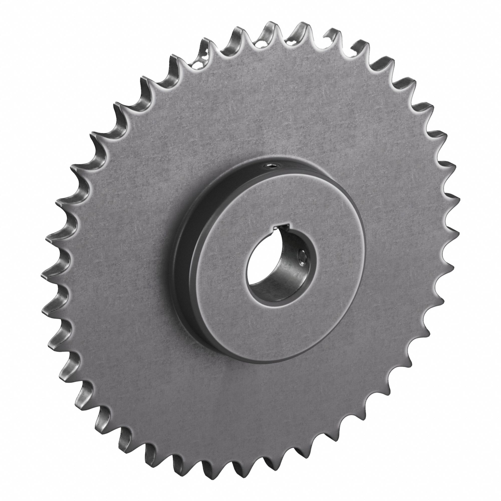 Roller Chain Sprocket: 60, For 3/4 in Chain Pitch, 1 1/2 in Bore Dia, 40 Teeth, Steel