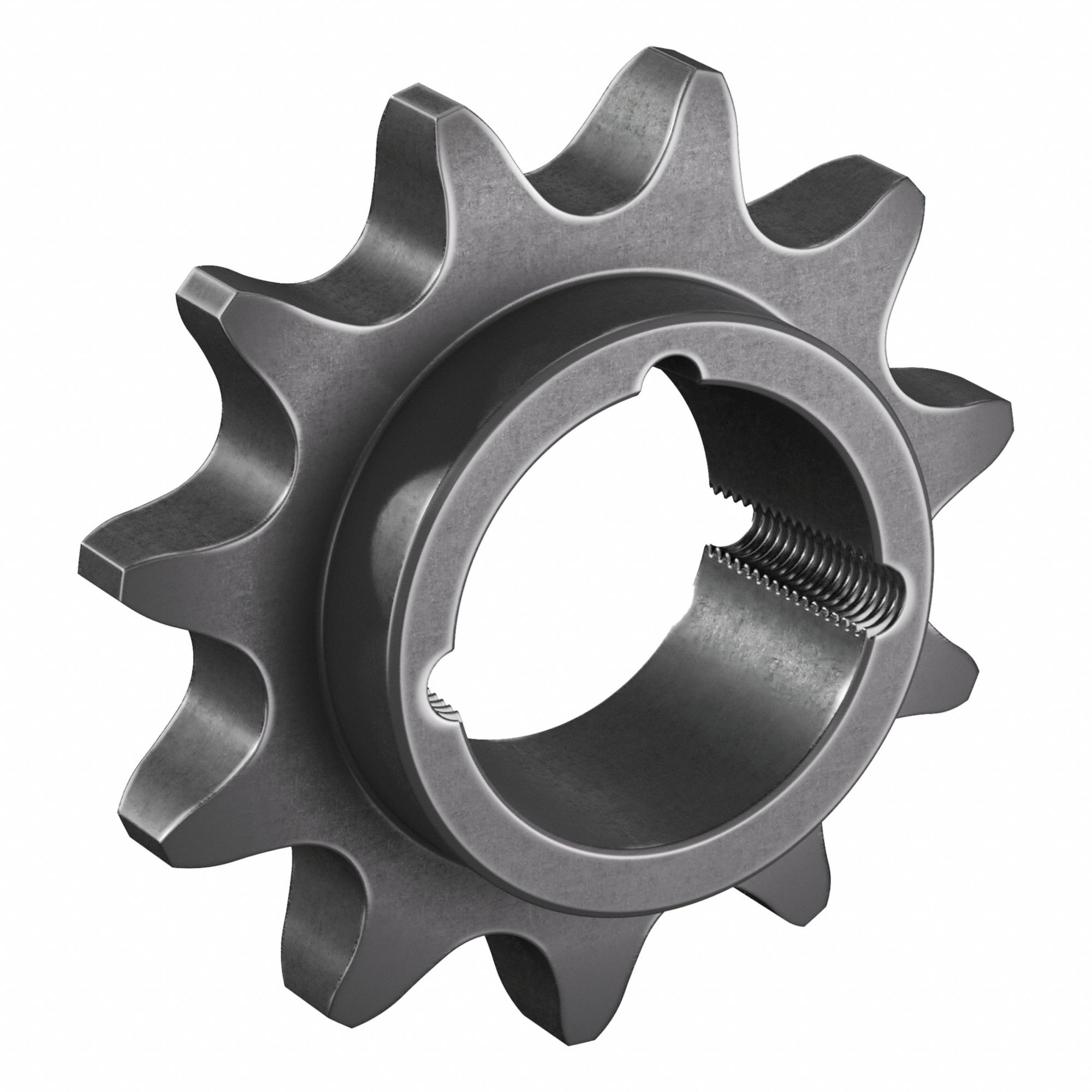 Bushed Roller Chain Sprocket: For 60 Chain, 11 Teeth, 2.662 in Pitch Dia, Steel