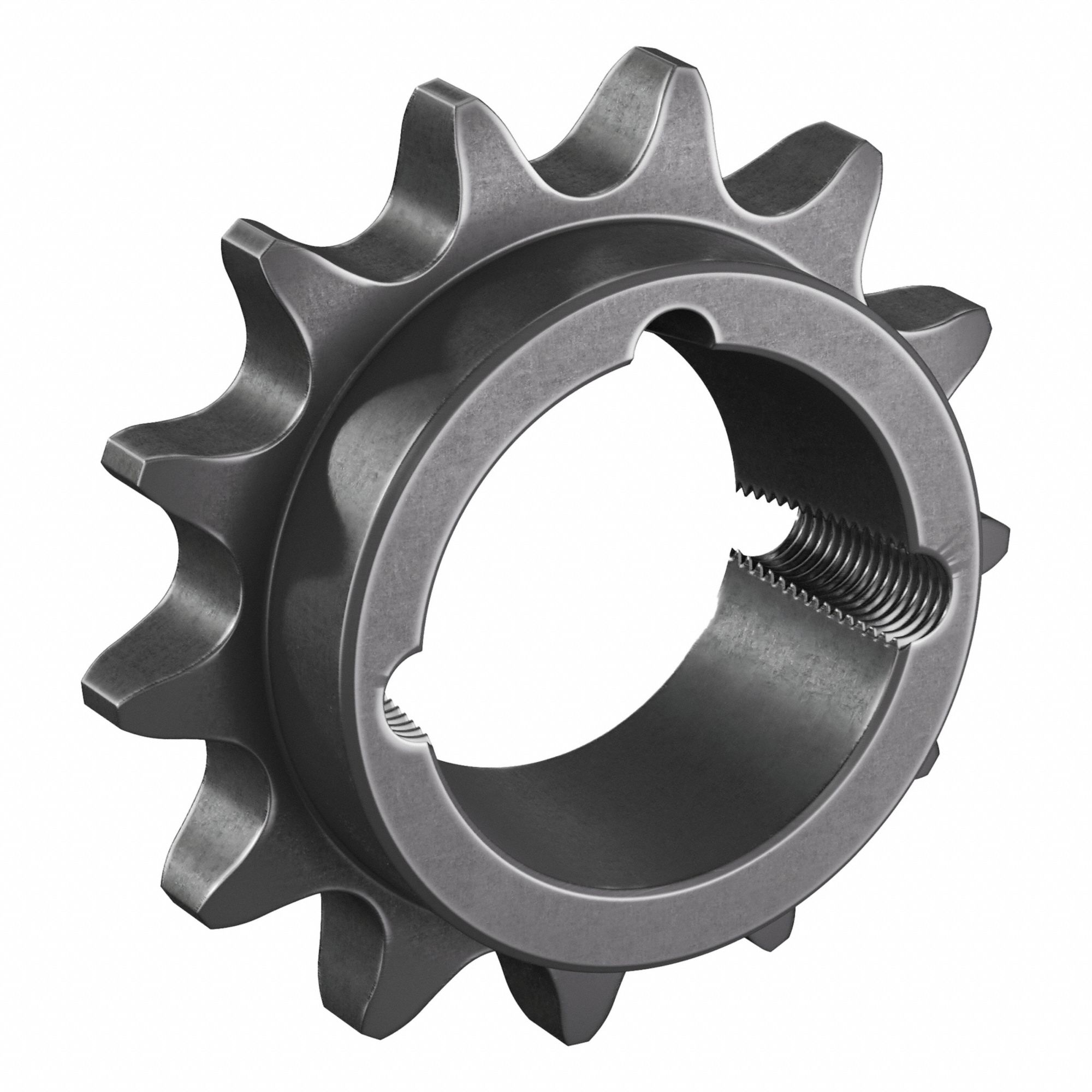 Bushed Roller Chain Sprocket: For 60 Chain, 13 Teeth, 3.134 in Pitch Dia, Steel