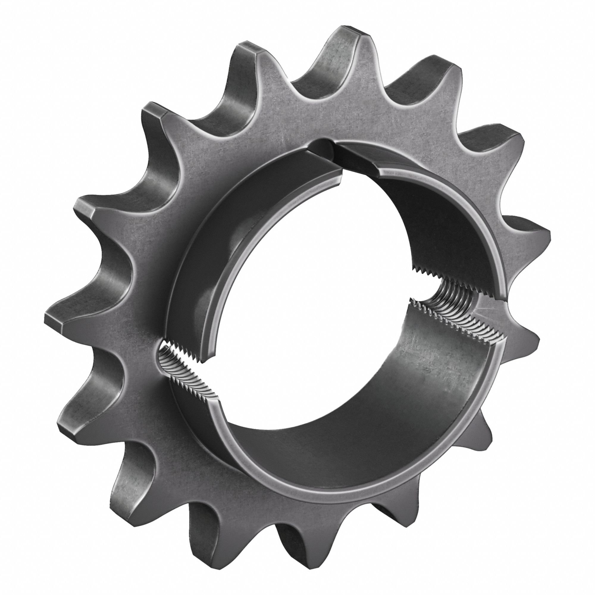 Bushed Roller Chain Sprocket: For 60 Chain, 15 Teeth, 3.607 in Pitch Dia, Steel