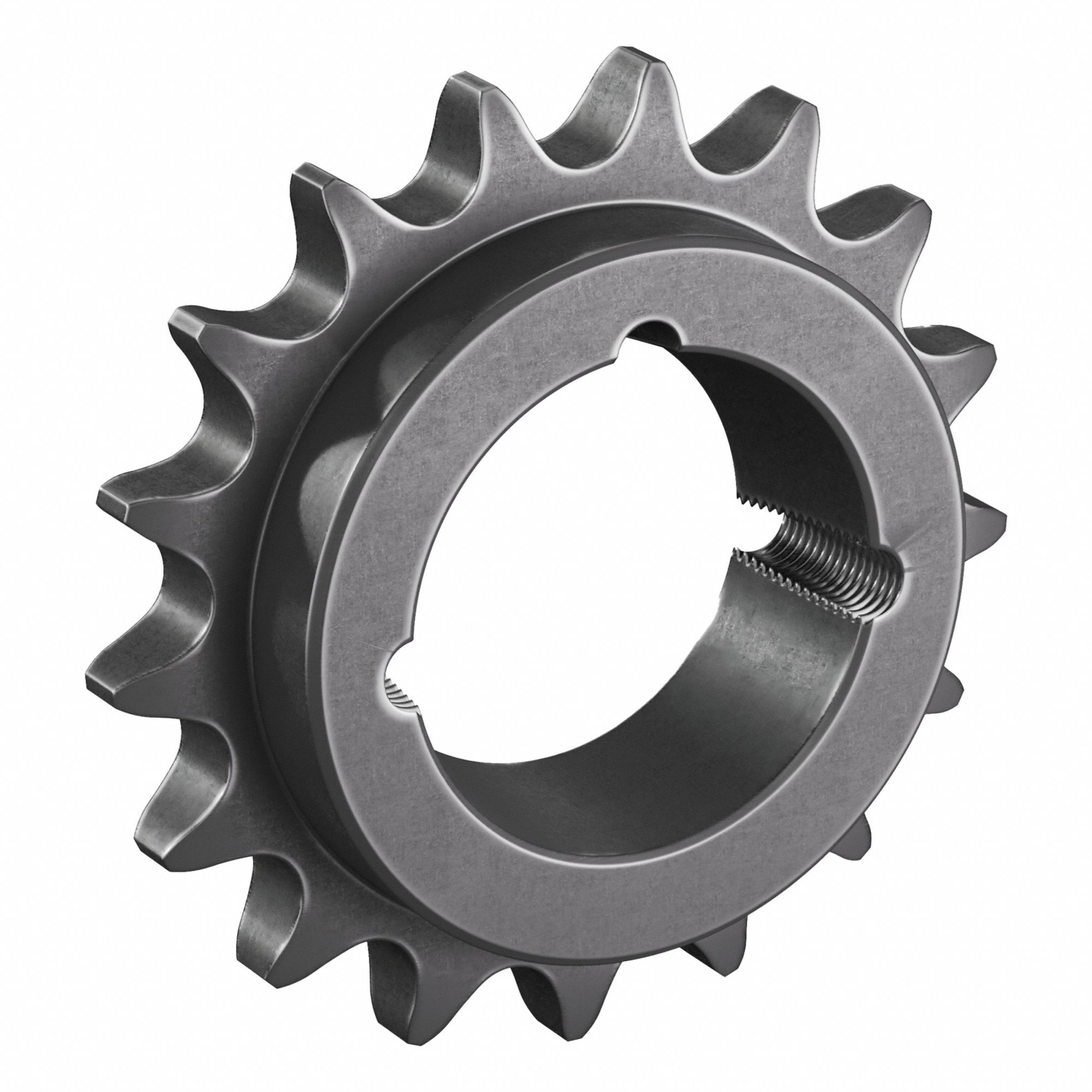 Bushed Roller Chain Sprocket: For 60 Chain, 17 Teeth, 4.082 in Pitch Dia, Steel