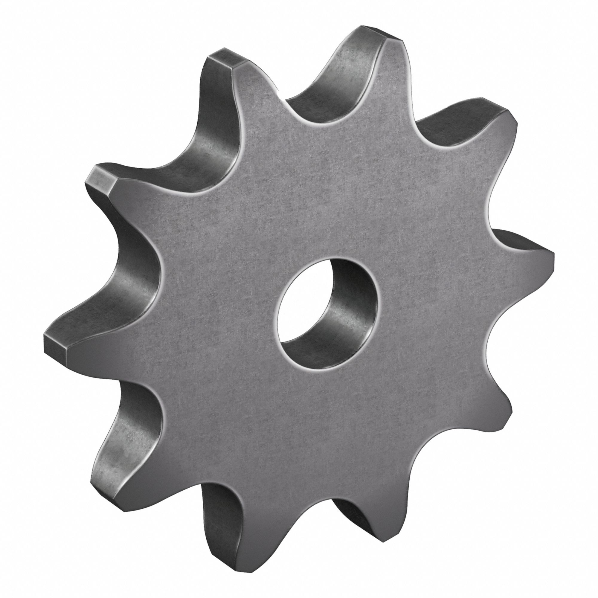 Roller Chain Sprocket: No Hub, For Single Strands, 80, 10 Teeth, 3.236 in Pitch Dia, Steel
