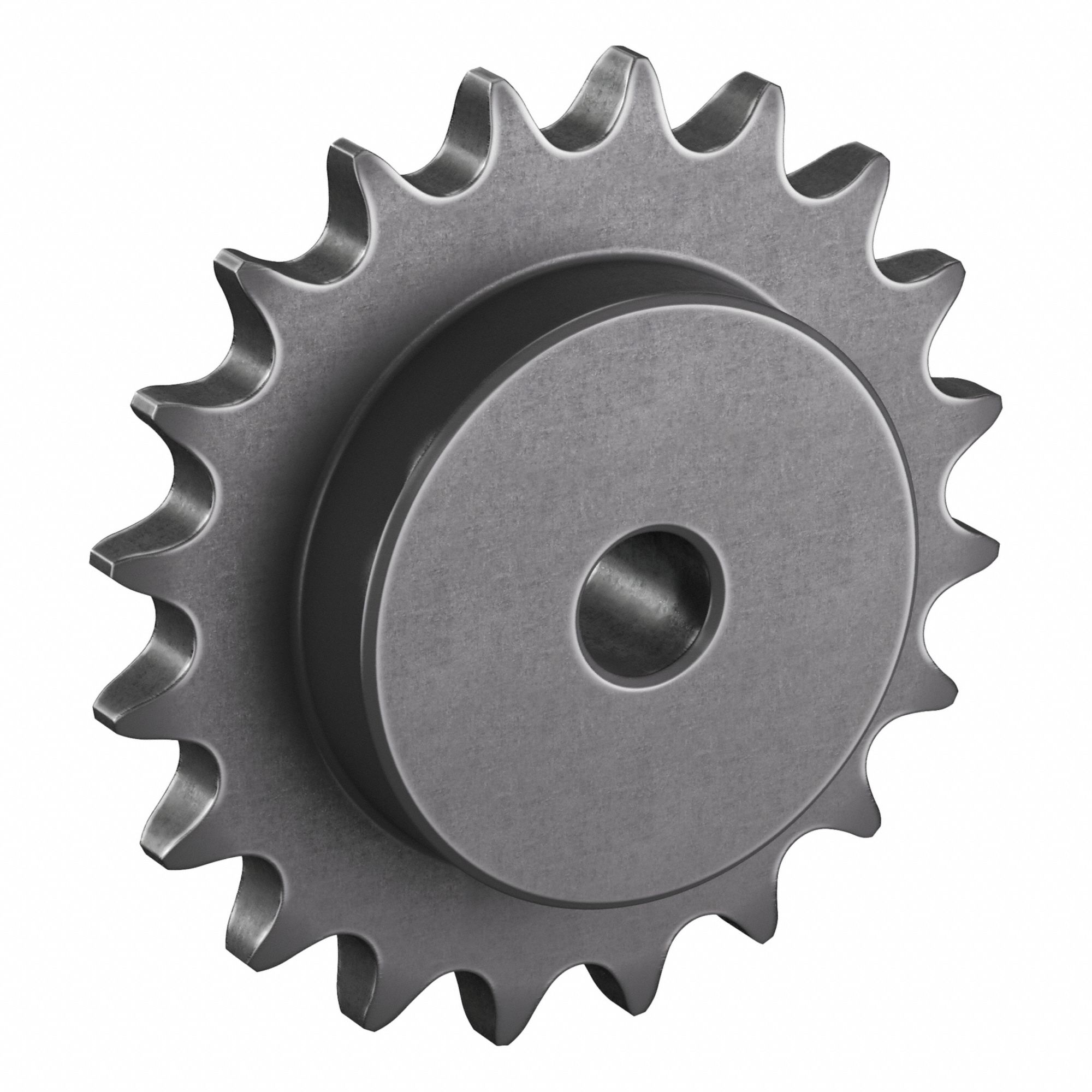 Roller Chain Sprocket: One-Sided Hub, For Single Strands, 80, 20 Teeth, 6.392 in Pitch Dia