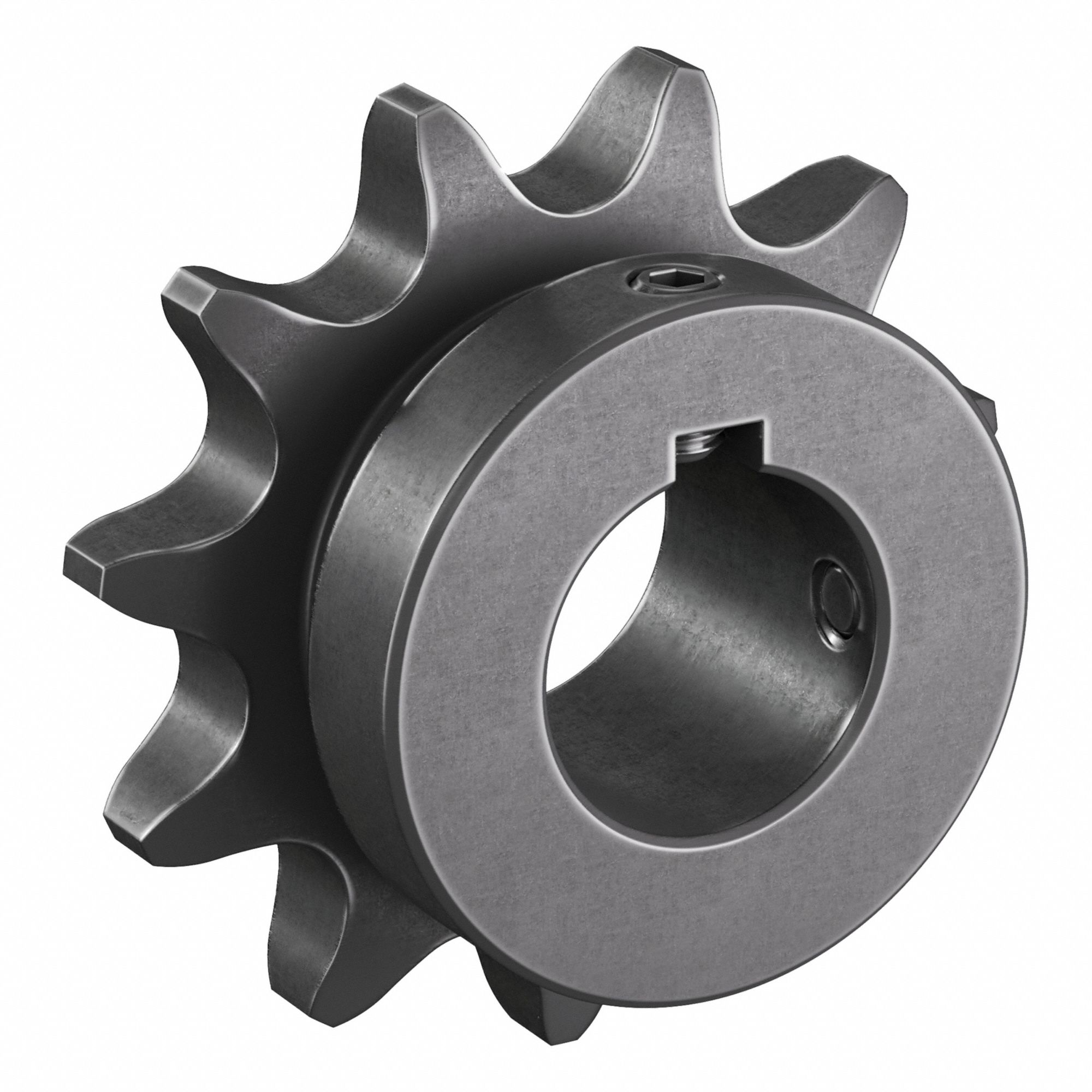 Roller Chain Sprocket: 80, For 1 in Chain Pitch, 1 7/16 in Bore Dia, 11 Teeth, Steel
