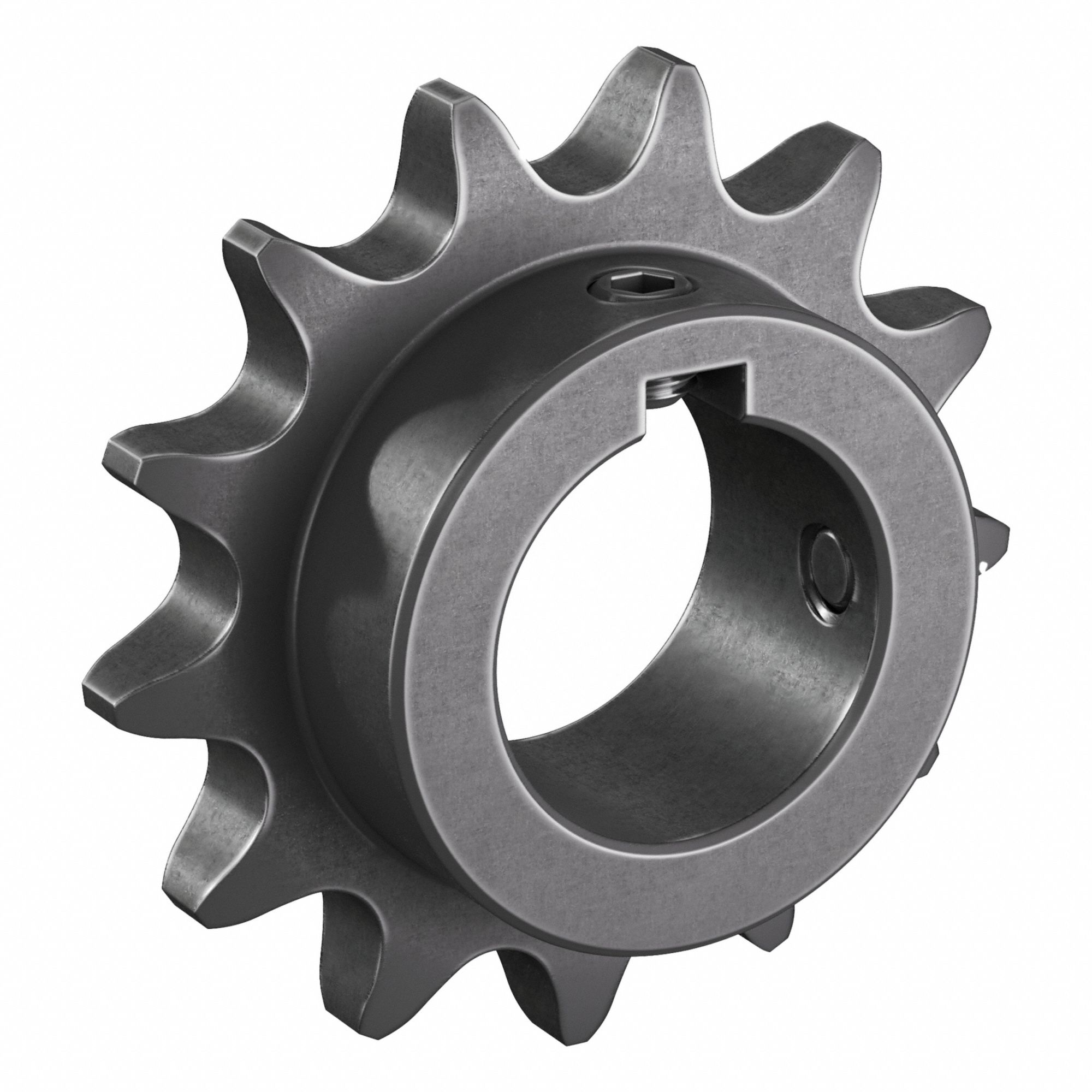 Roller Chain Sprocket: 80, For 1 in Chain Pitch, 1 15/16 in Bore Dia, 13 Teeth, Steel