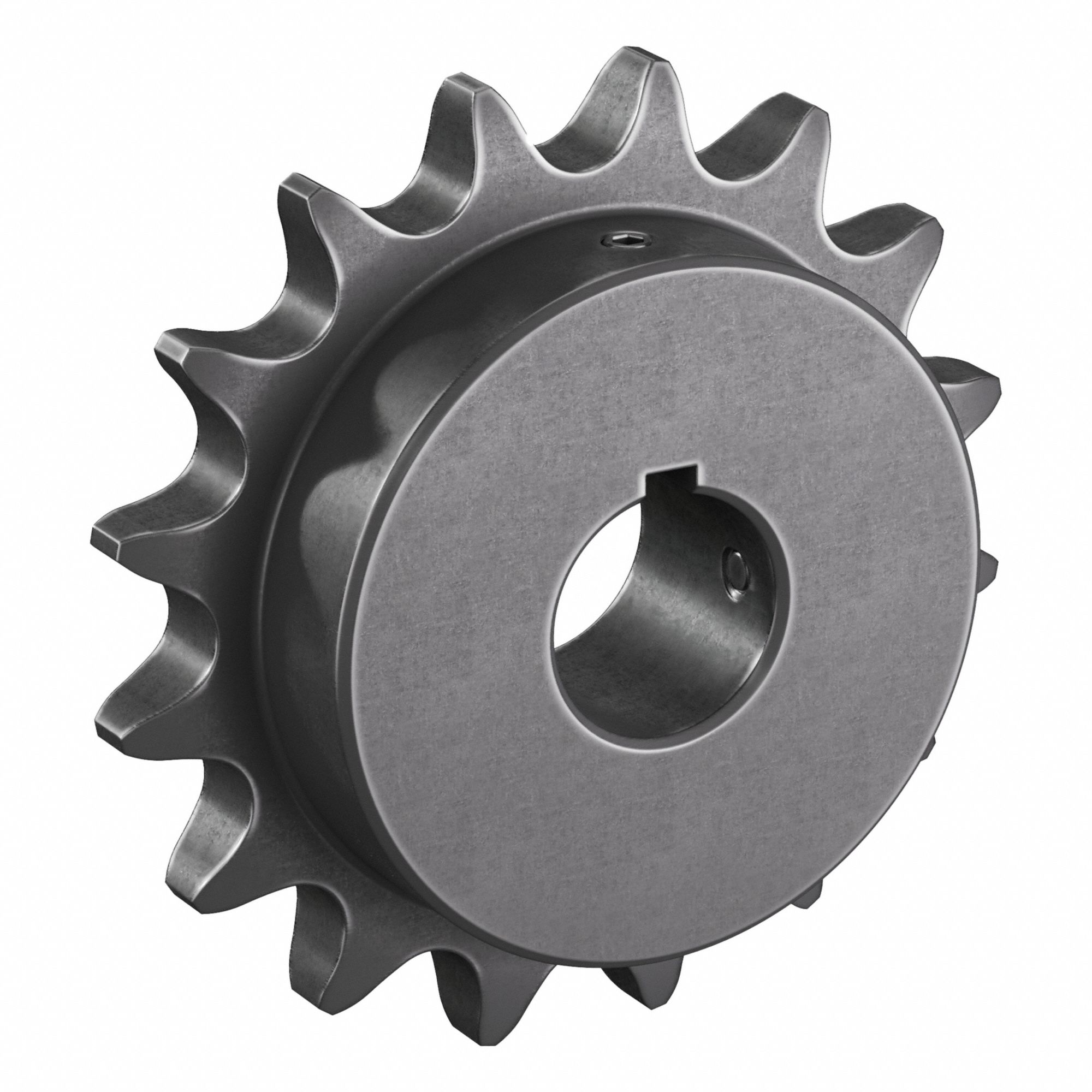 Roller Chain Sprocket: 80, For 1 in Chain Pitch, 1 3/8 in Bore Dia, 16 Teeth, Steel