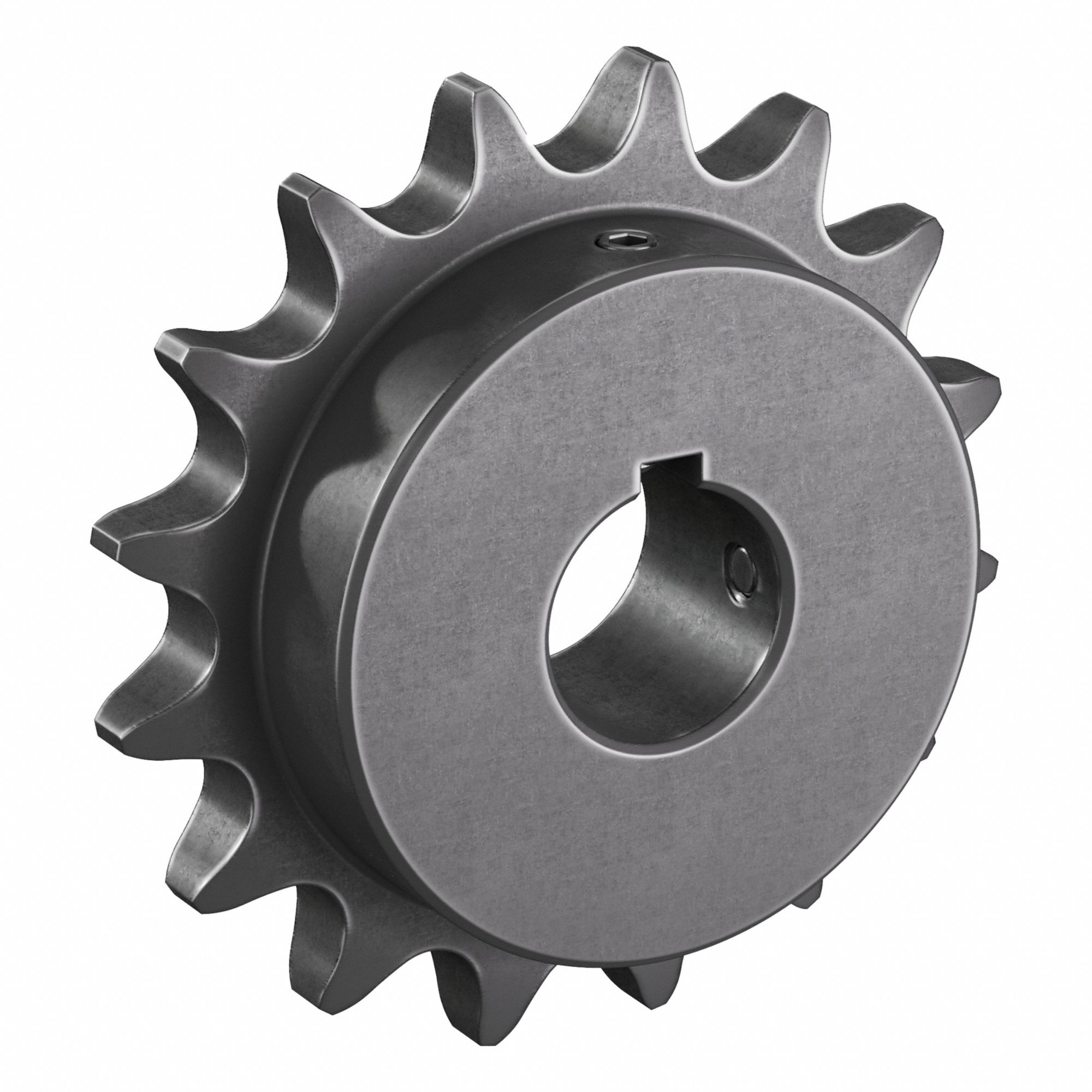 Roller Chain Sprocket: 80, For 1 in Chain Pitch, 1 7/16 in Bore Dia, 16 Teeth, Steel