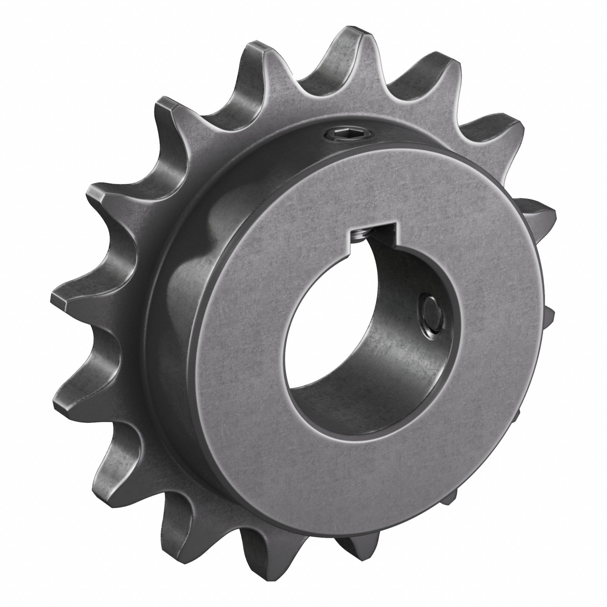 Roller Chain Sprocket: 80, For 1 in Chain Pitch, 1 7/8 in Bore Dia, 16 Teeth, Steel