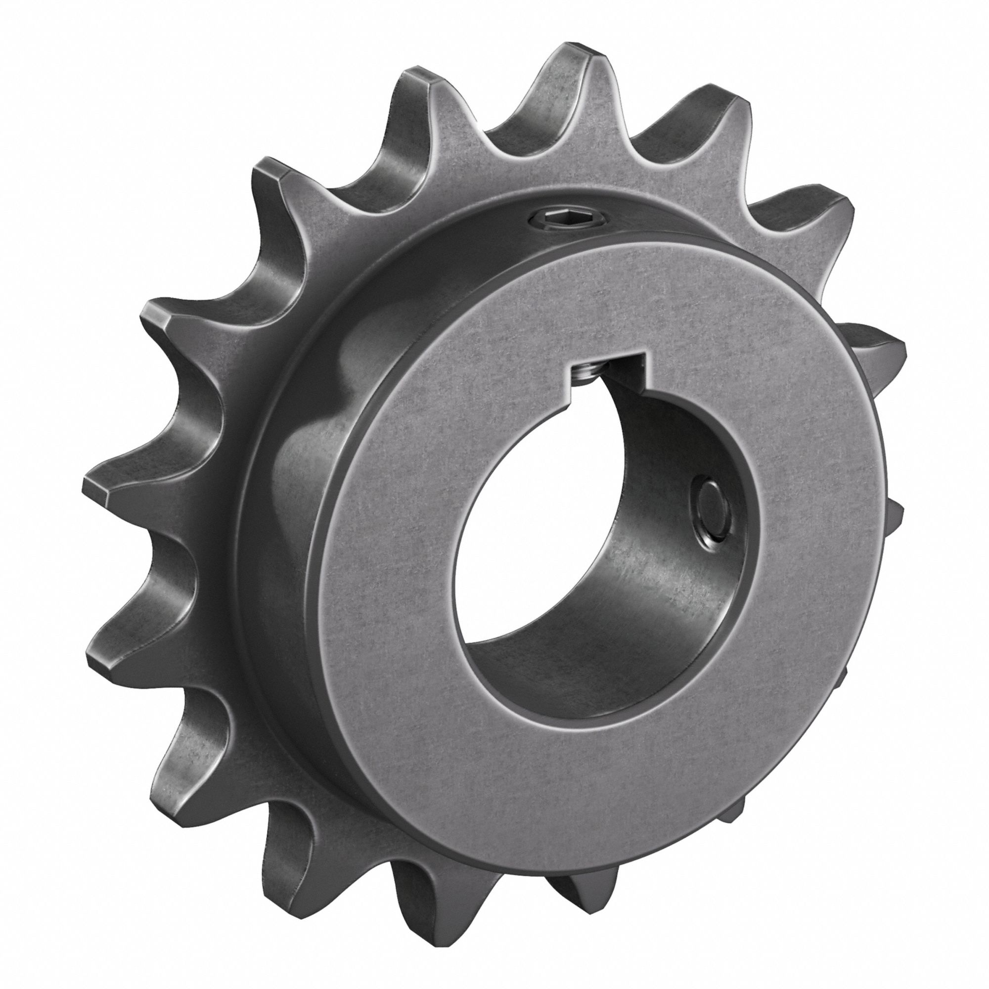 Roller Chain Sprocket: 80, For 1 in Chain Pitch, 2 in Bore Dia, 16 Teeth, 5.126 in Pitch Dia