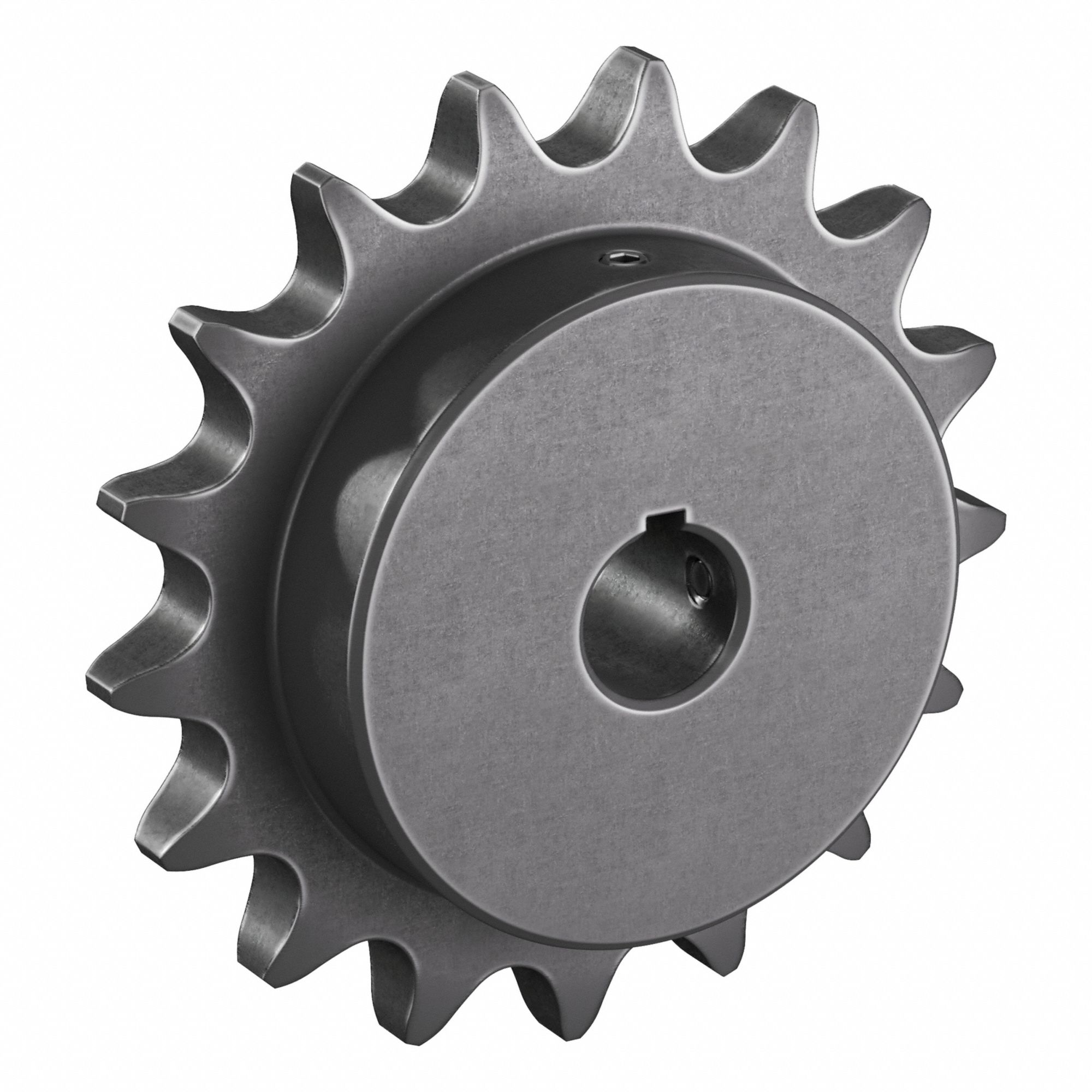 Roller Chain Sprocket: 80, For 1 in Chain Pitch, 1 in Bore Dia, 17 Teeth, 5.442 in Pitch Dia