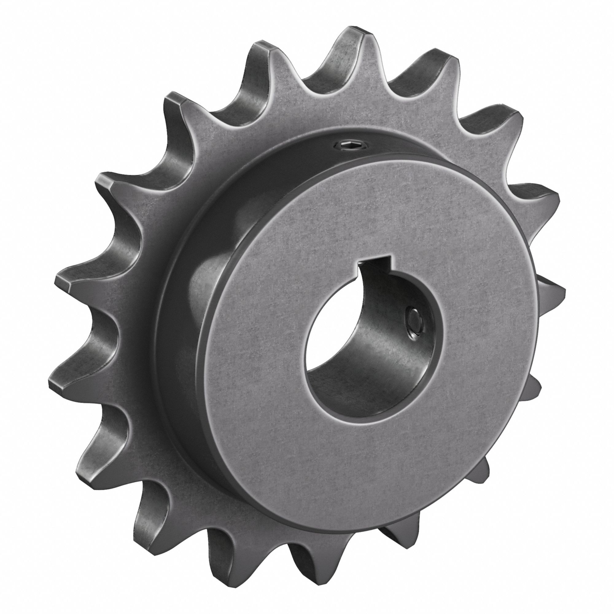 Roller Chain Sprocket: 80, For 1 in Chain Pitch, 1 1/2 in Bore Dia, 17 Teeth, Steel