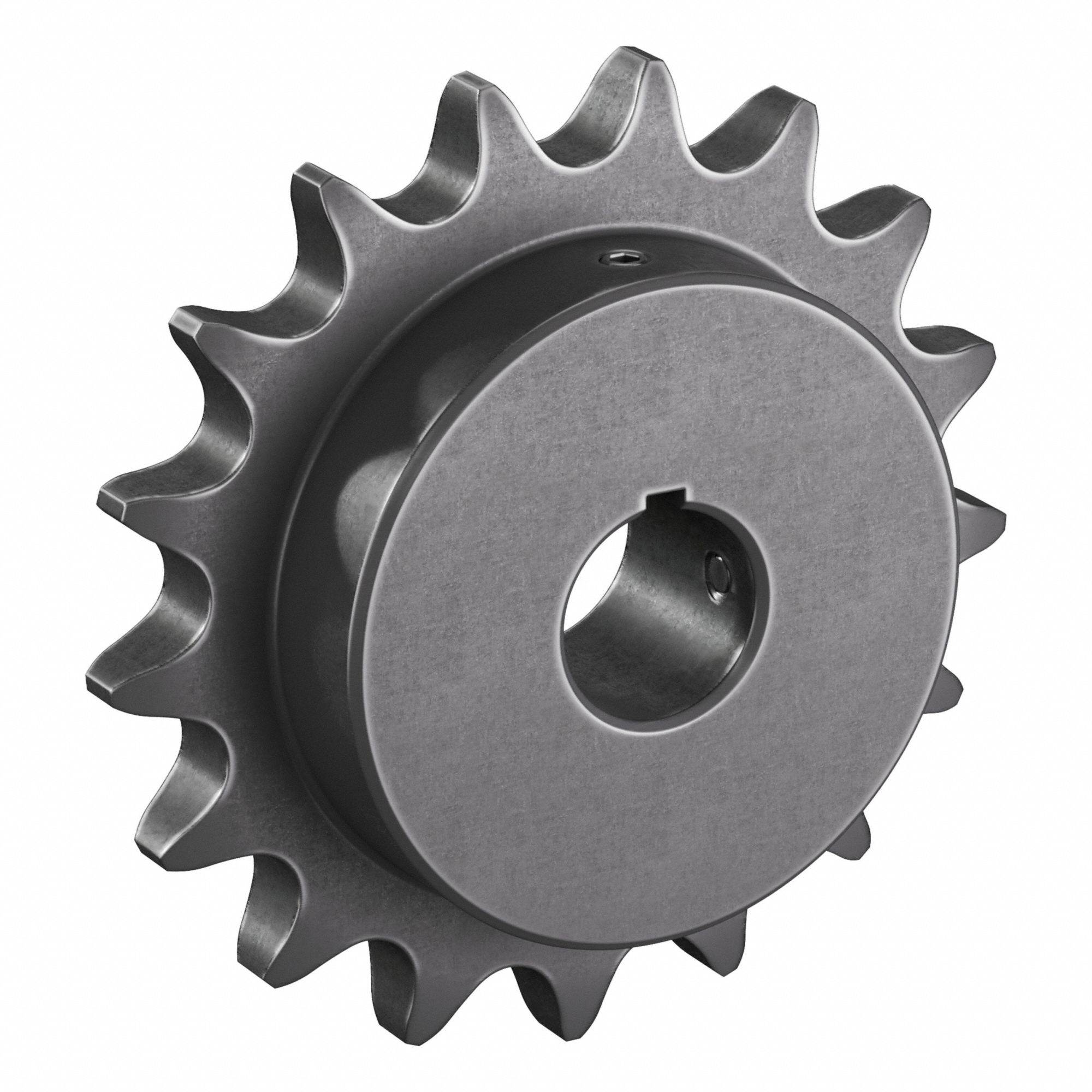 Roller Chain Sprocket: 80, For 1 in Chain Pitch, 1 1/4 in Bore Dia, 17 Teeth, Steel