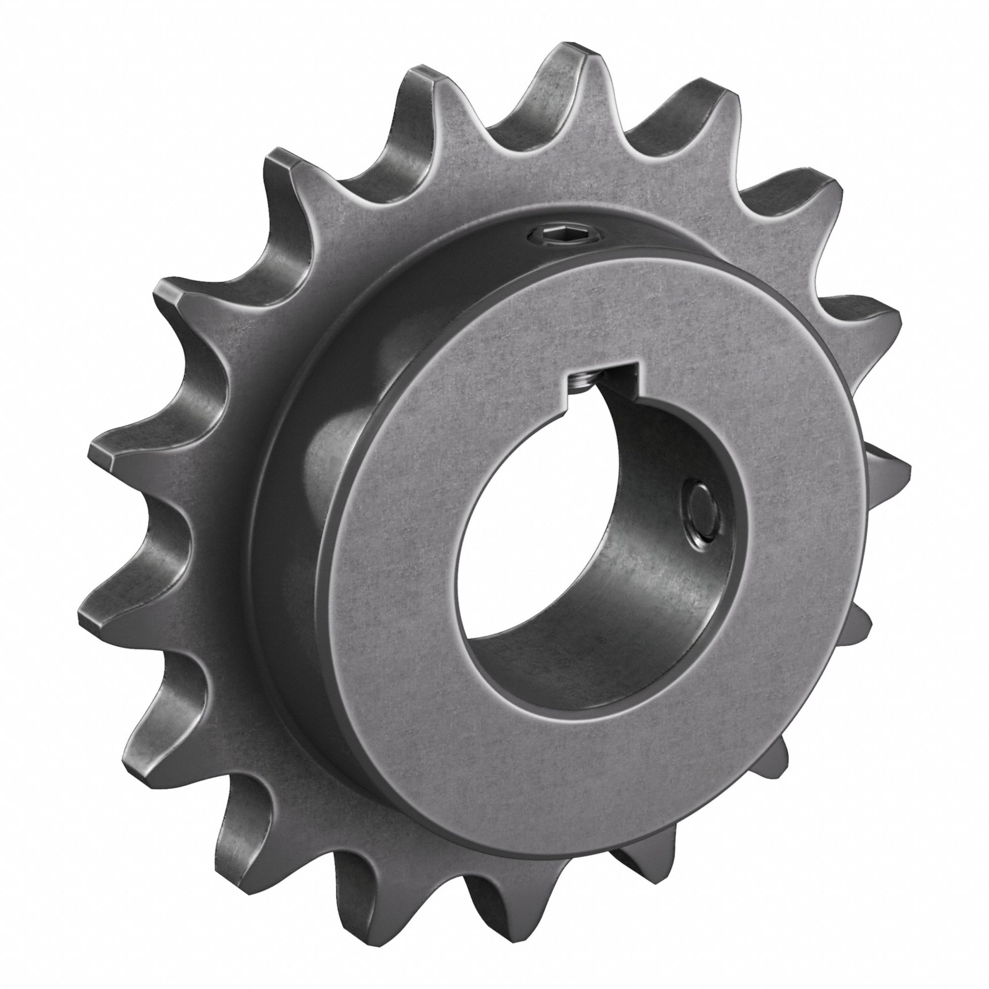 Roller Chain Sprocket: 80, For 1 in Chain Pitch, 2 in Bore Dia, 17 Teeth, 5.442 in Pitch Dia